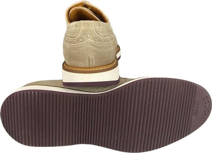 Scarpa uomo Doucal's - Derby Stringate Brogue Scamosciate colore daino - 4