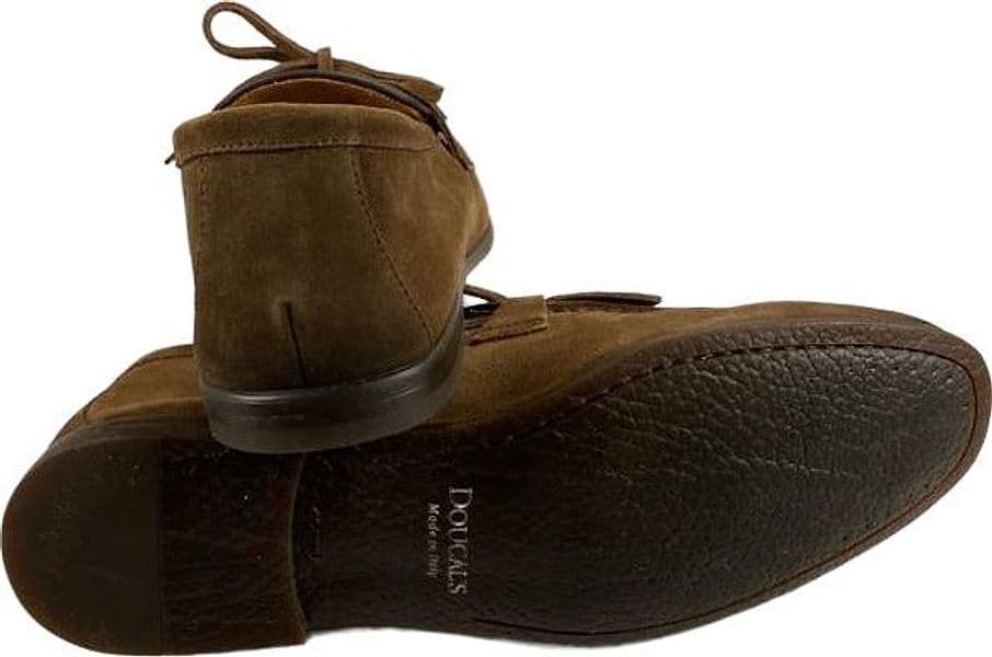 Scarpa uomo Doucal's - Mocassino in pelle scamosciata - Colore Marrone - 4