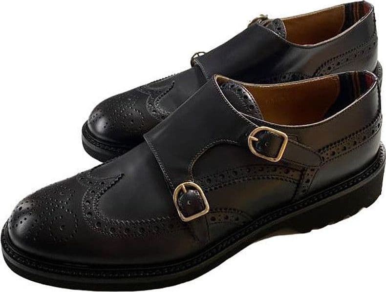 Scarpa uomo Doucal's - Doppia fibbia Brogue in pelle colore Nero in Scarpe stringate basse Couture - Sestu, commercioVirtuoso.it