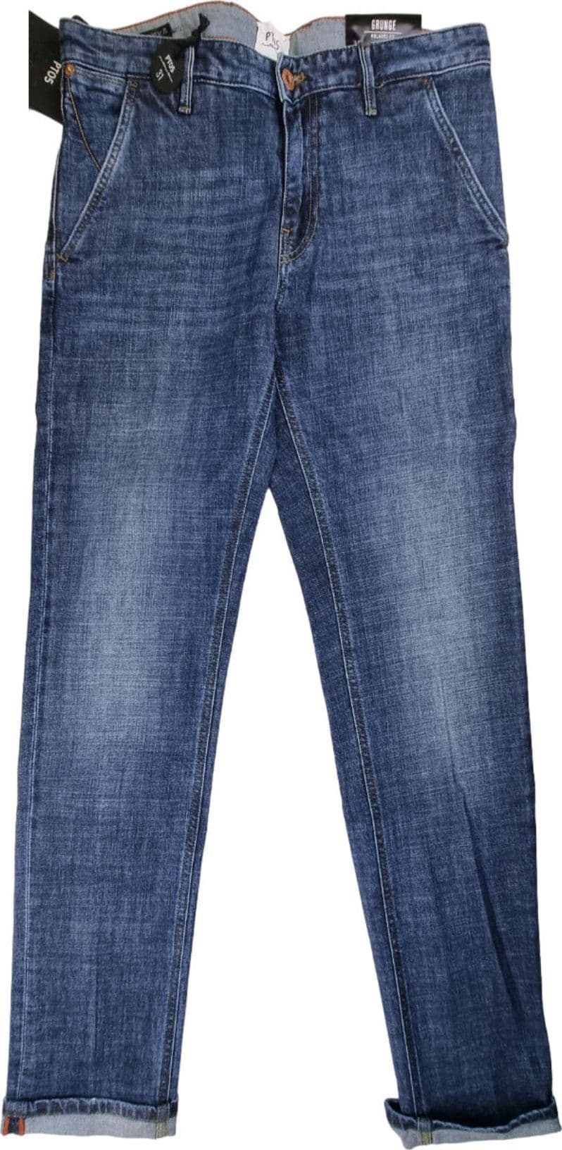 Jeans uomo PT 05 - Denim Grunge relaxed fit - tasca a filo in Jeans Couture - Sestu, commercioVirtuoso.it