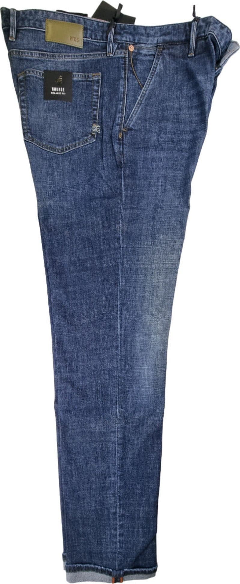 Jeans uomo PT 05 - Denim Grunge relaxed fit - tasca a filo in Jeans Couture - Sestu, commercioVirtuoso.it