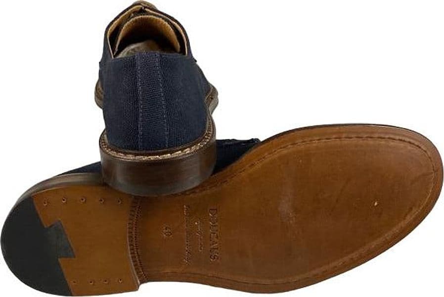 Scarpa uomo Doucal's - Derby Stringate in tessuto - Colore blu - 4