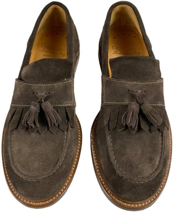 Scarpa uomo Doucal's - Mocassino in pelle scamosciata - Nappine e Frangia - Colore Marrone - 5