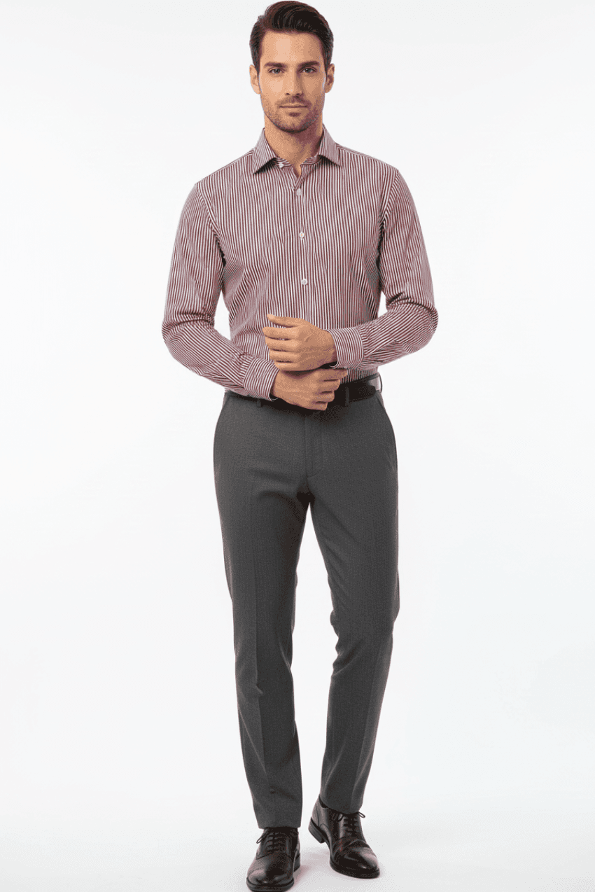 Camicia uomo Bagutta - Righe - Bianco/Rosso in Camicie casual Couture - Sestu, commercioVirtuoso.it