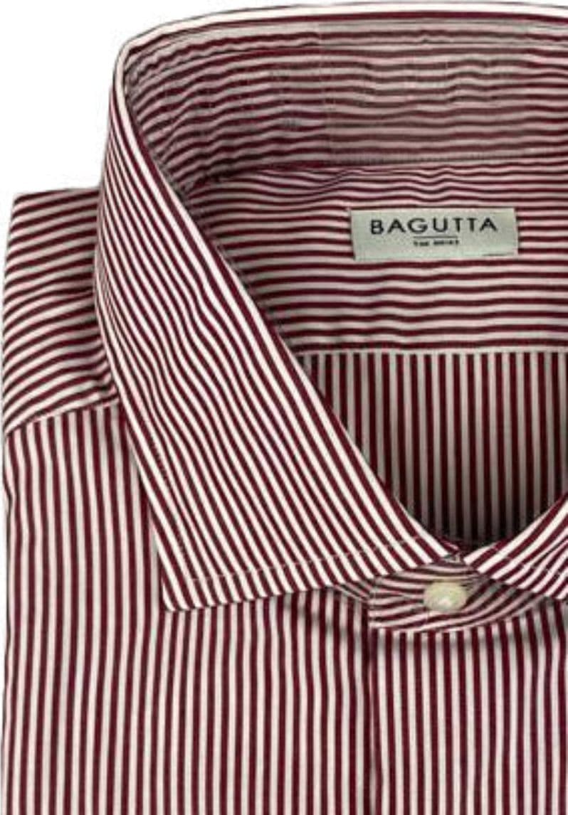 Camicia uomo Bagutta - Righe - Bianco/Rosso in Camicie casual Couture - Sestu, commercioVirtuoso.it