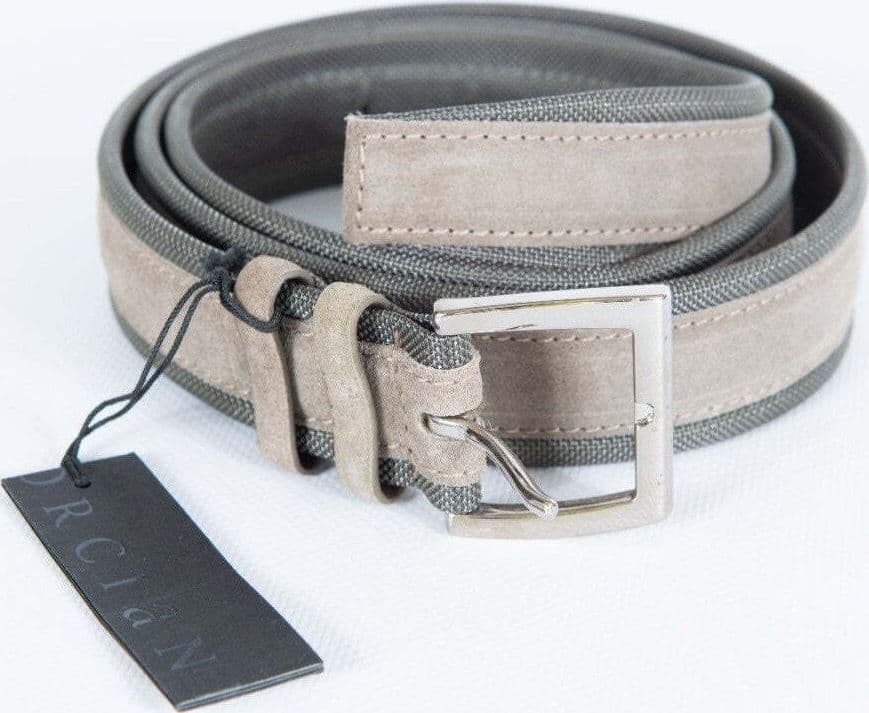 Cintura uomo Orciani - Amalfi  in suede e tessuto - Tortora/antracite - 3