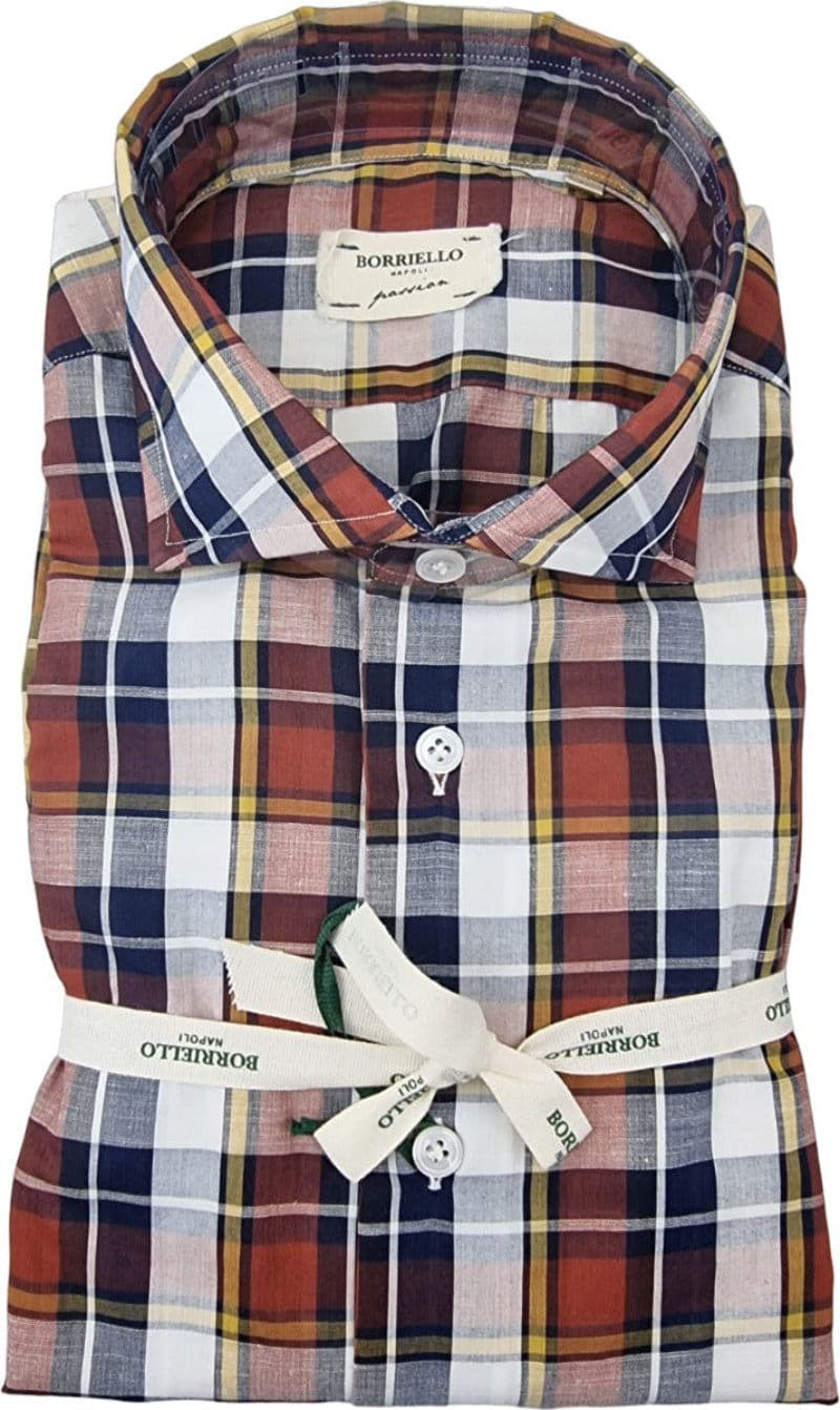 Camicia uomo Borriello - Fantasia quadri in Camicie casual Couture - Sestu, commercioVirtuoso.it