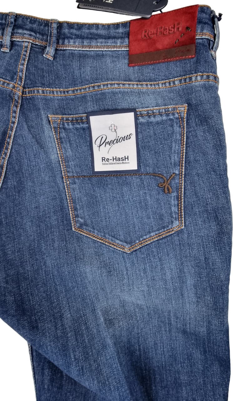 Jeans uomo Re-Hash - Mariotto - Super Slim Fit Denim Tasca a Filo - 5