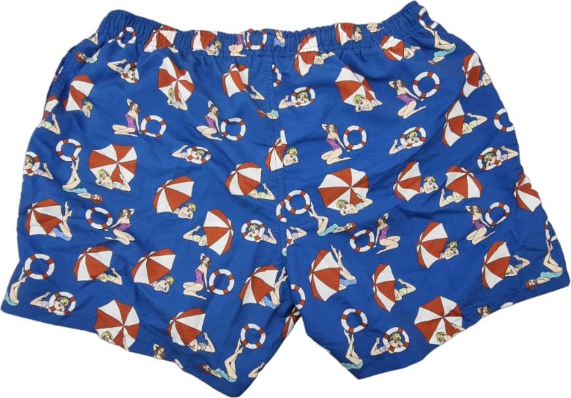 Boxer Mare Uomo Gallo - Fantasia Ombrelloni - Blu Multicolor in Boxer Couture - Sestu, commercioVirtuoso.it