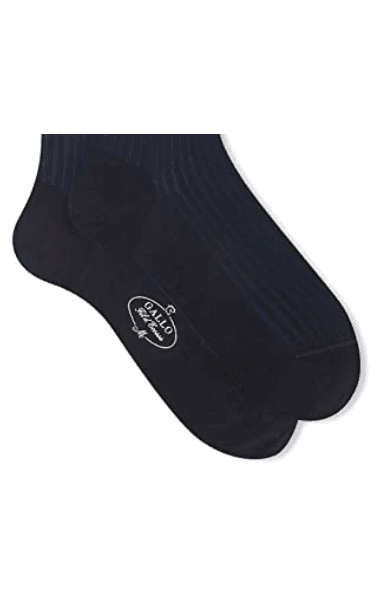 Calze Lunghe Uomo - Gallo - Cotone Nero/oltremare Vanisé - 3