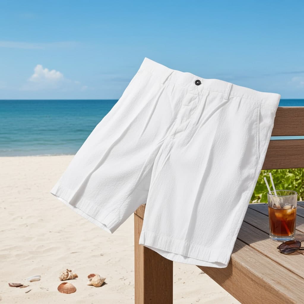 Bermuda uomo BerWich - martellato - Bianco - 6