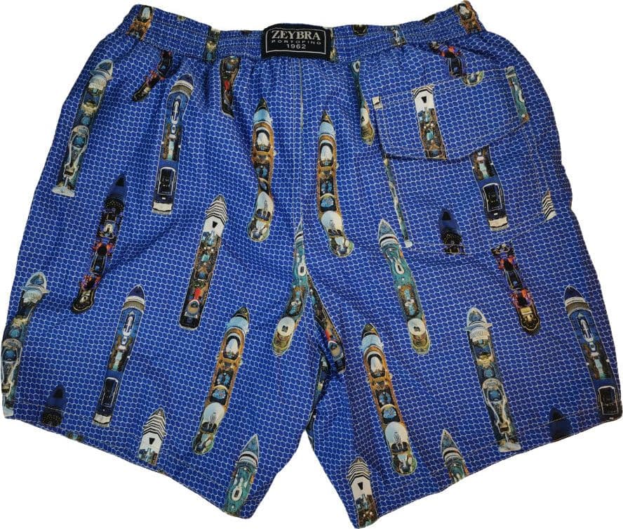 Boxer mare Uomo Zeybra Portofino 1962 - fantasia navi - colore blu elettrico - 3