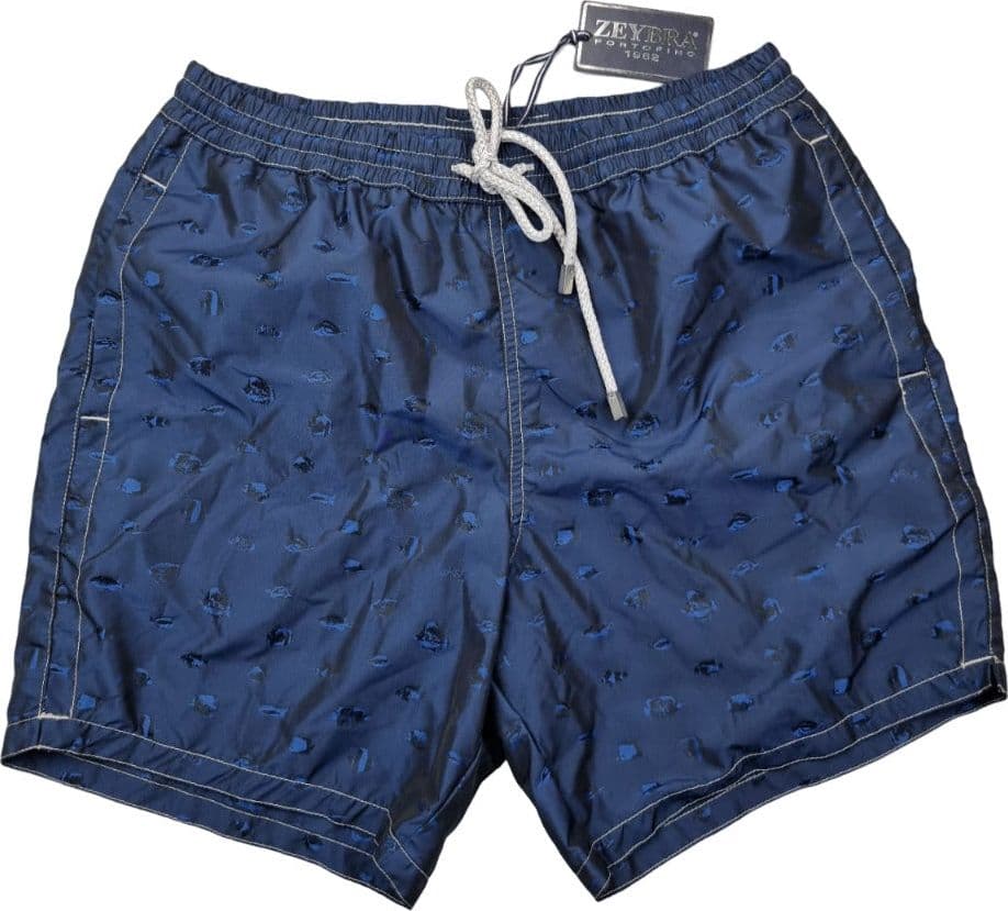 Boxer mare Uomo Zeybra Portofino 1962 - fantasia pesci - Blu