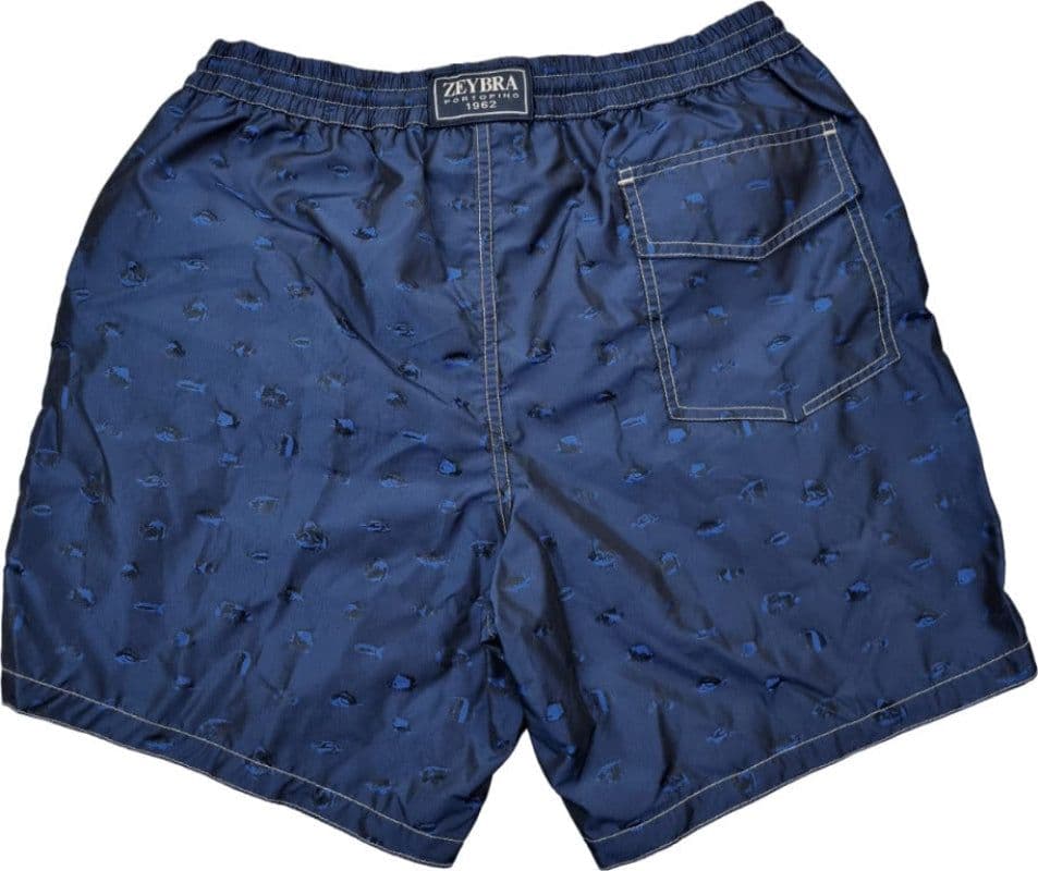Boxer mare Uomo Zeybra Portofino 1962 - fantasia pesci - Blu in Pantaloncini e calzoncini Couture - Sestu, commercioVirtuoso.it