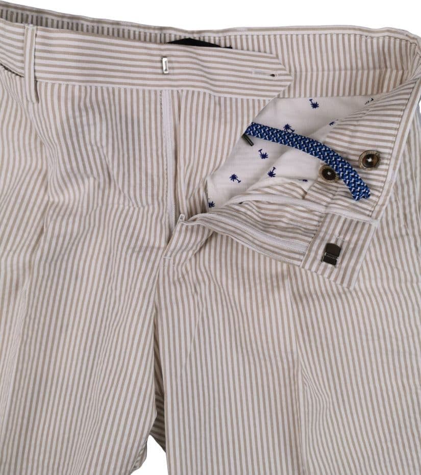 Bermuda uomo PT Torino - a righe - colore bianco/beige - 4