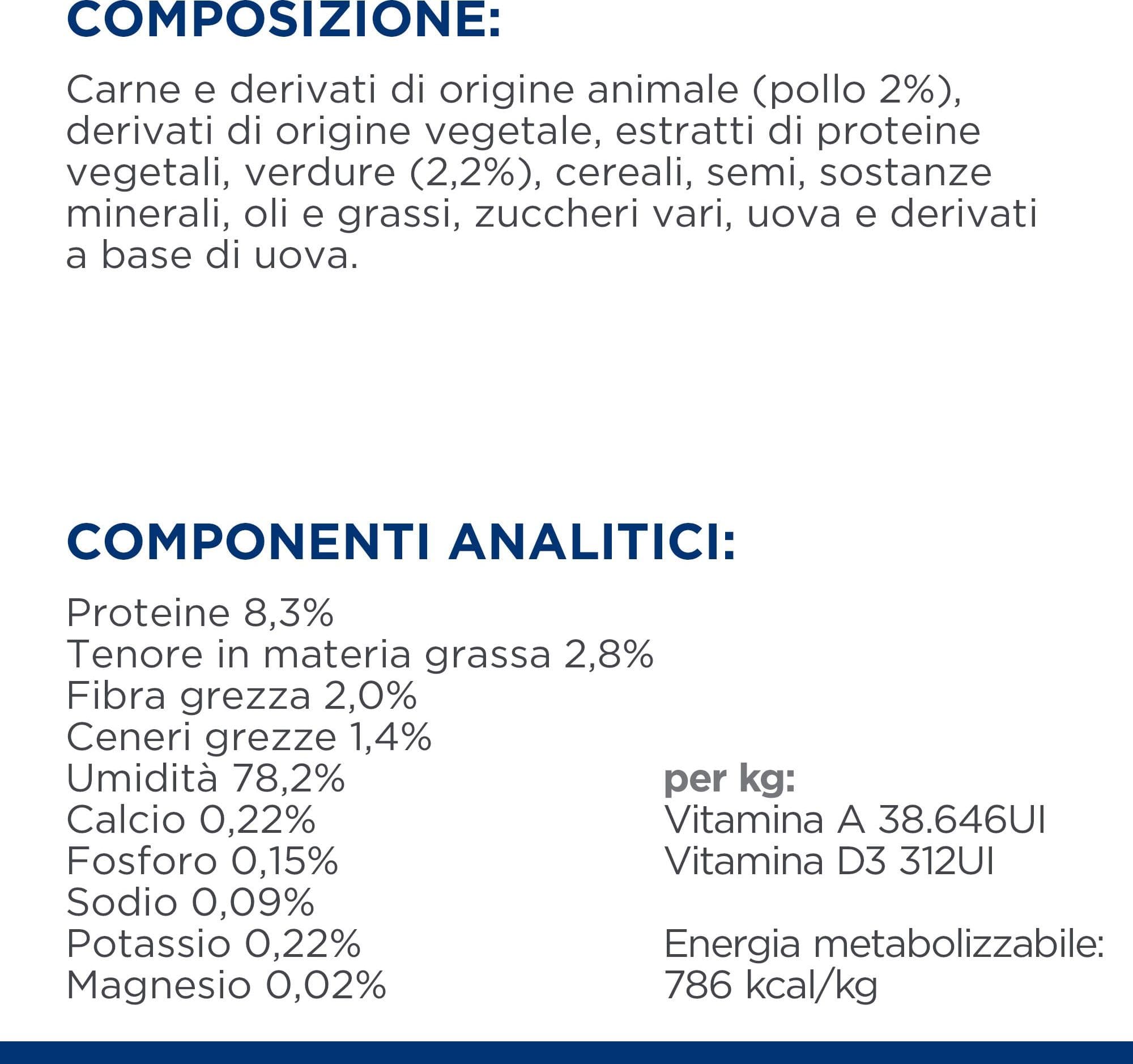 Hill's Prescription Diet Metabolic umido Gatti Adulti pollo e verdure 82 gr - 11