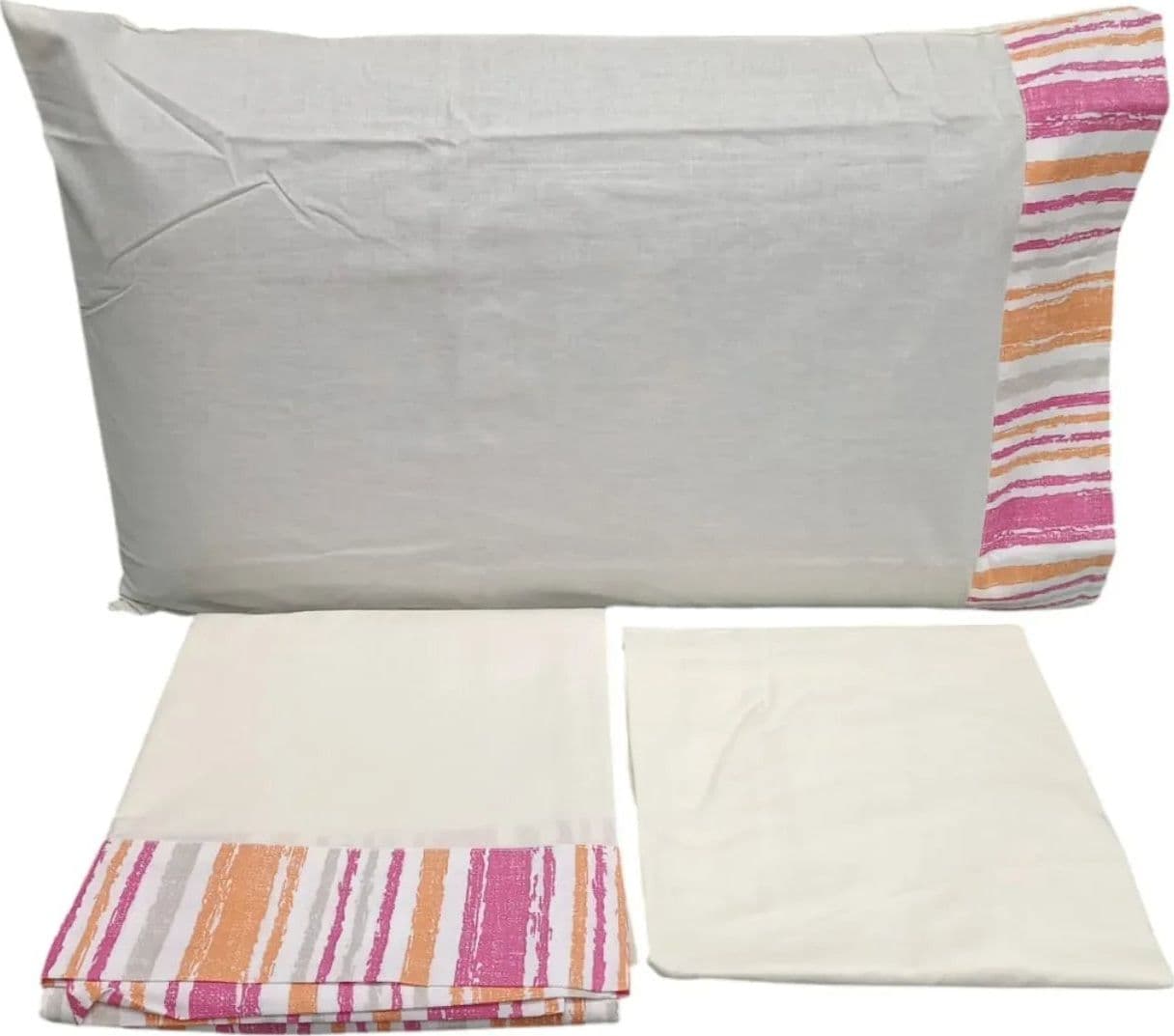Completo Lenzuola Matrimoniale Papalina LEM145 in Puro Cotone – Made in Italy - 2