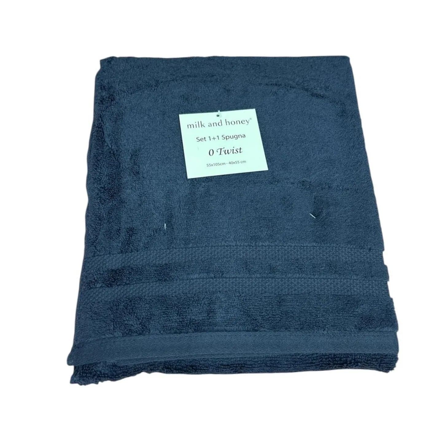 Set Asciugamani 1+1 Milk and Honey Twist in Spugna di Cotone – Made in Italy - 7