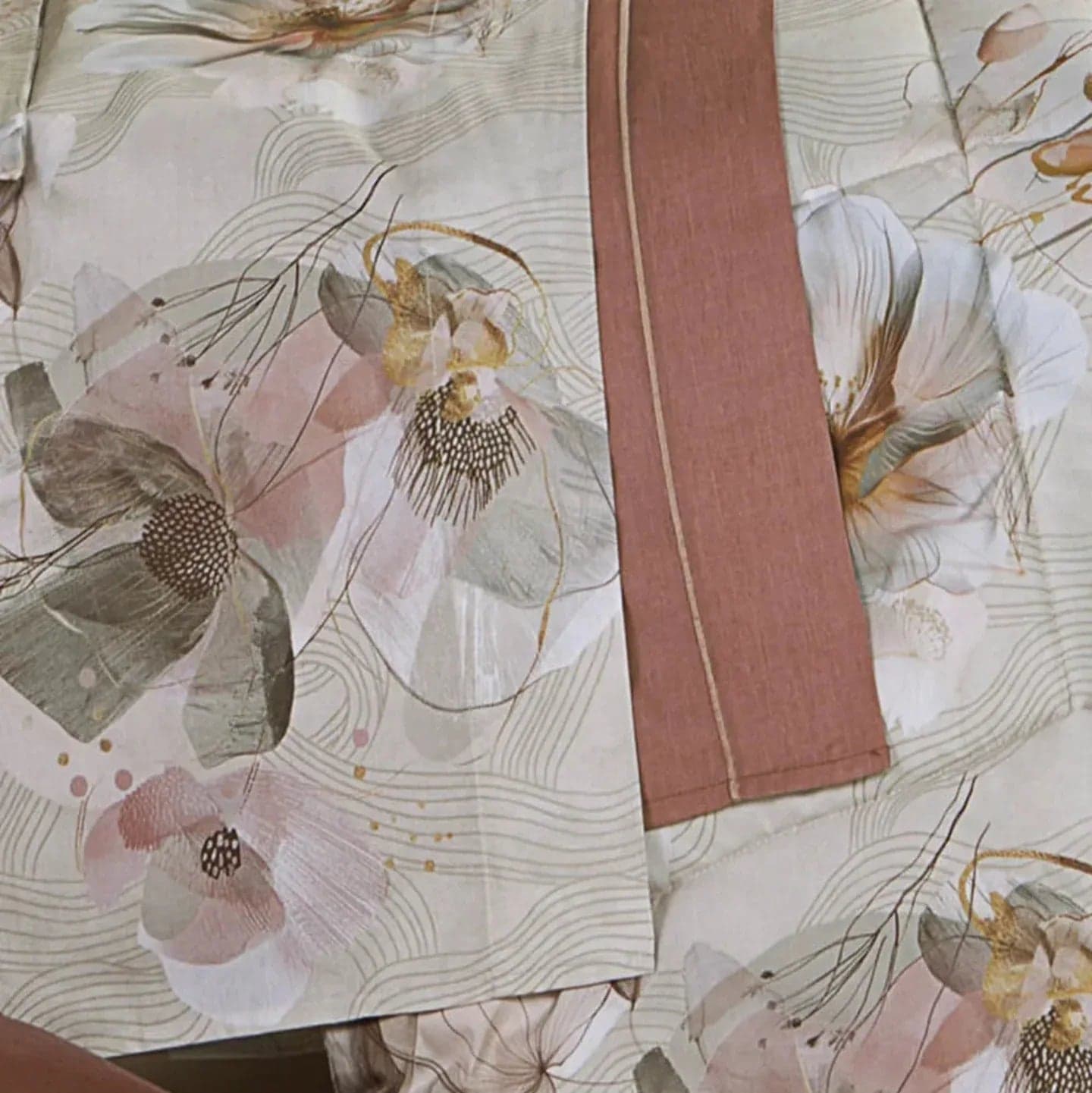 Trapunta Matrimoniale Blossom Double-Face in Percalle 200TC Riciclato – Tessitura Randi - 3
