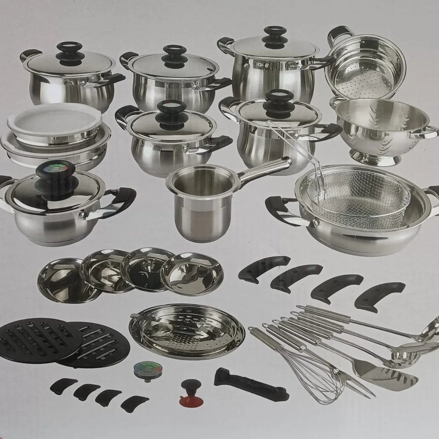 Set Batteria 34 Pezzi Colossal – Acciaio Satinato Professionale con Fondo Termodiffusore - 2