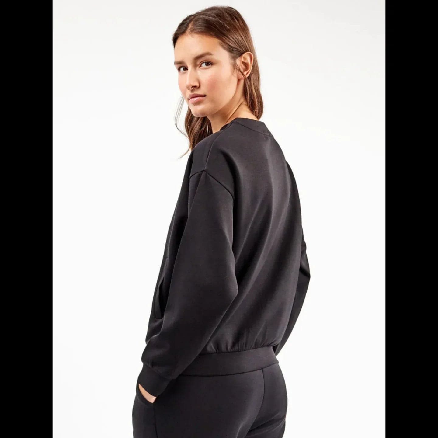 Pigiama Tuta Donna Autunno/Inverno Gisela 2/70004TB – Felpa Crop e Pantalone Soft Touch Nero - 6