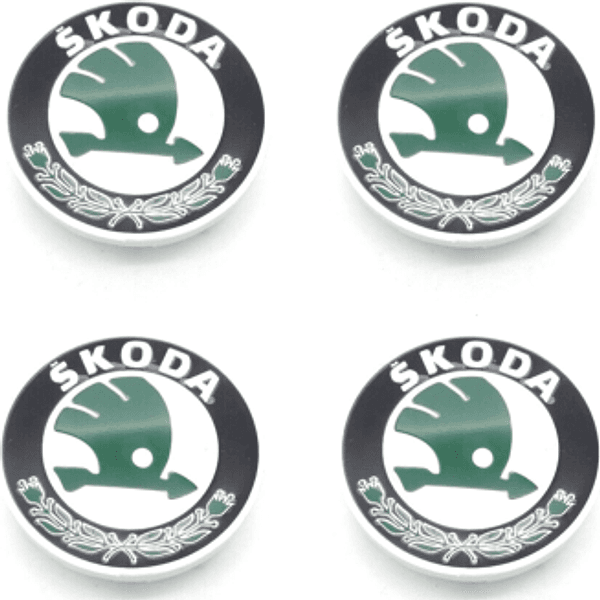 Coprimozzo 60mm Tappi Borchie Cerchi Lega Per SKODA Fabia Yeti Octavia Roomster Superb - 3