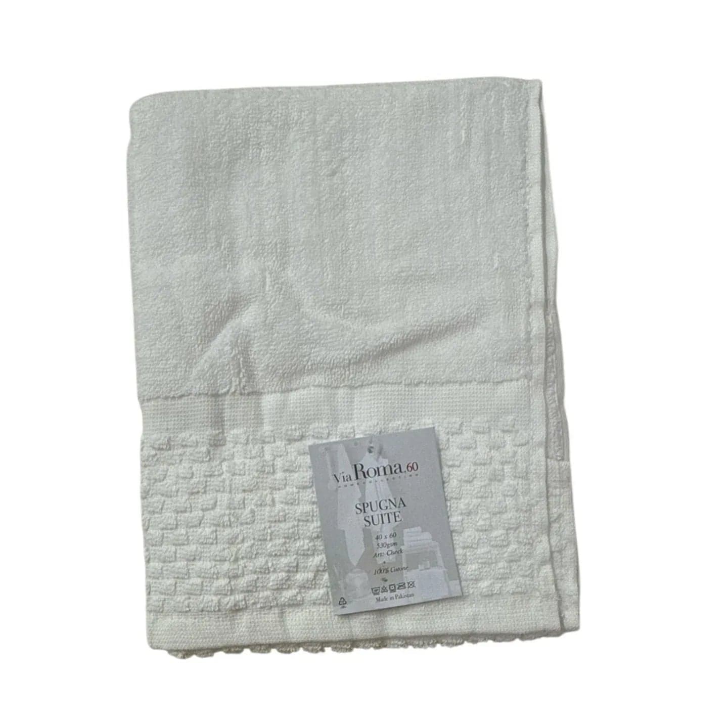 Asciugamano Ospite Via Roma 60 Check in Spugna di Puro Cotone 420 gr/mq – Made in Italy - 4