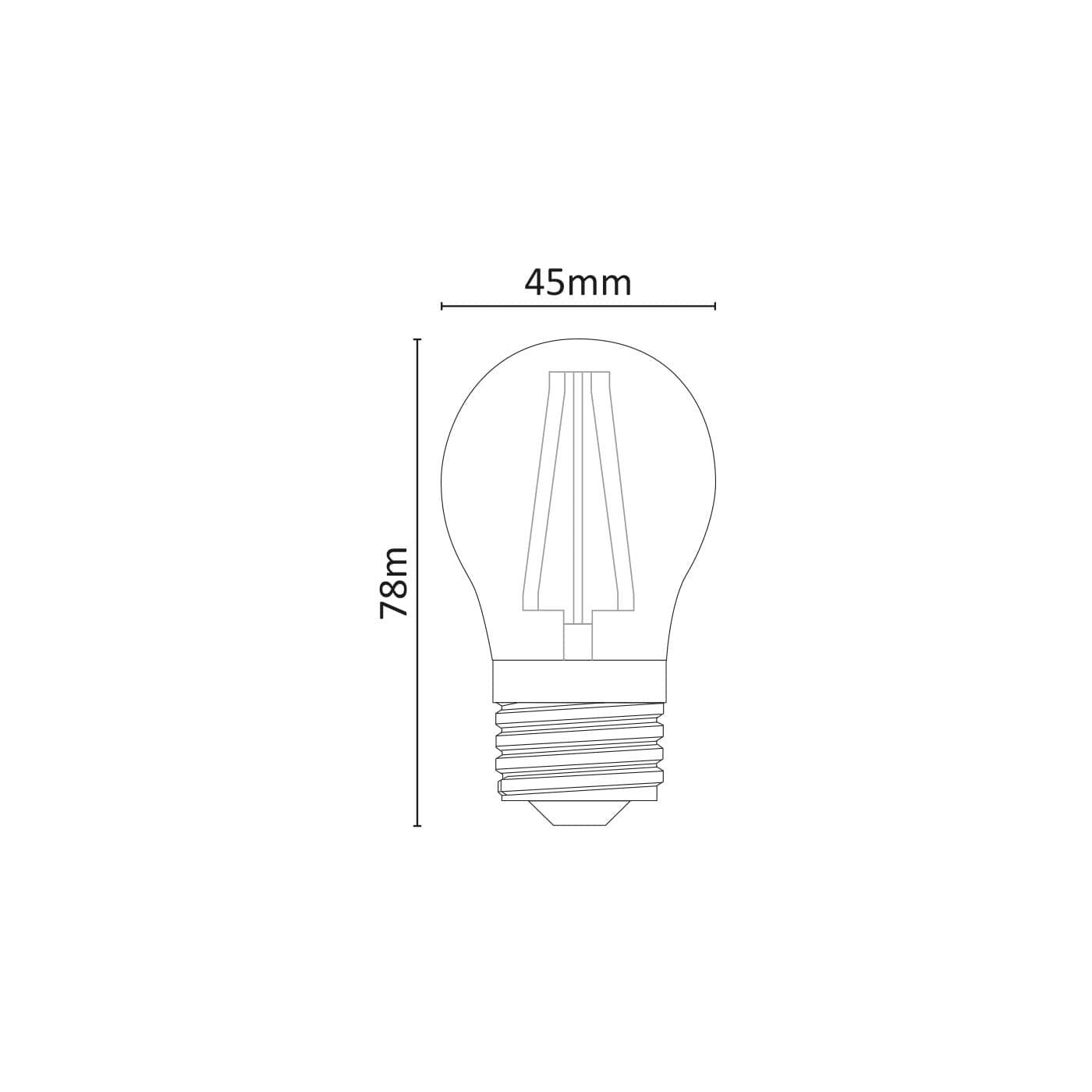 Alca Power G45 5W 220V 550LM 4000K E27 lampada mini sfera a filamento dimmerabile a led - 2