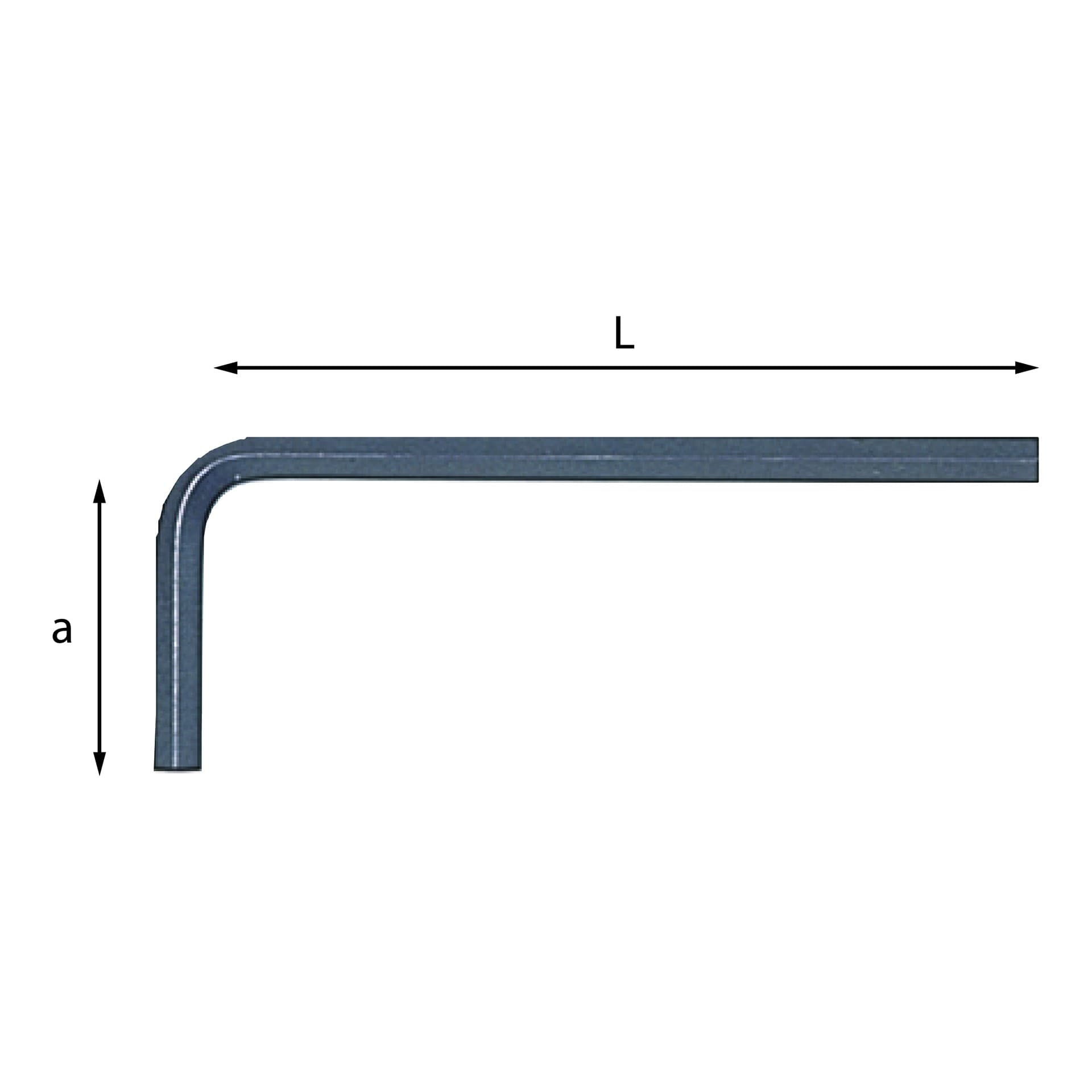Usag art. 280N chiave maschio esagonale nera piegata da 9,00mm - 4
