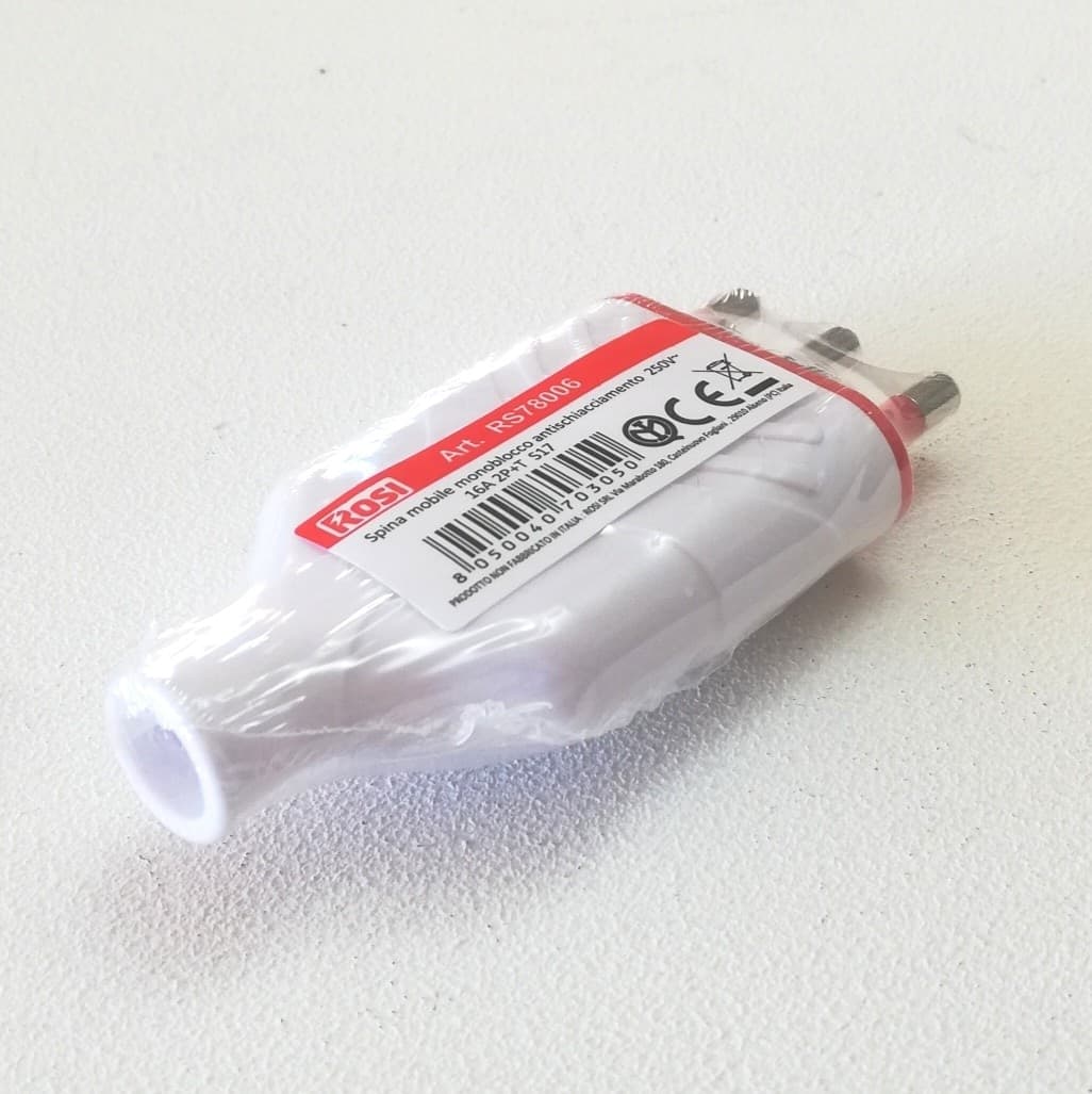 Rosi spina volante mobile bianca 2P+T 16A 250V - 2