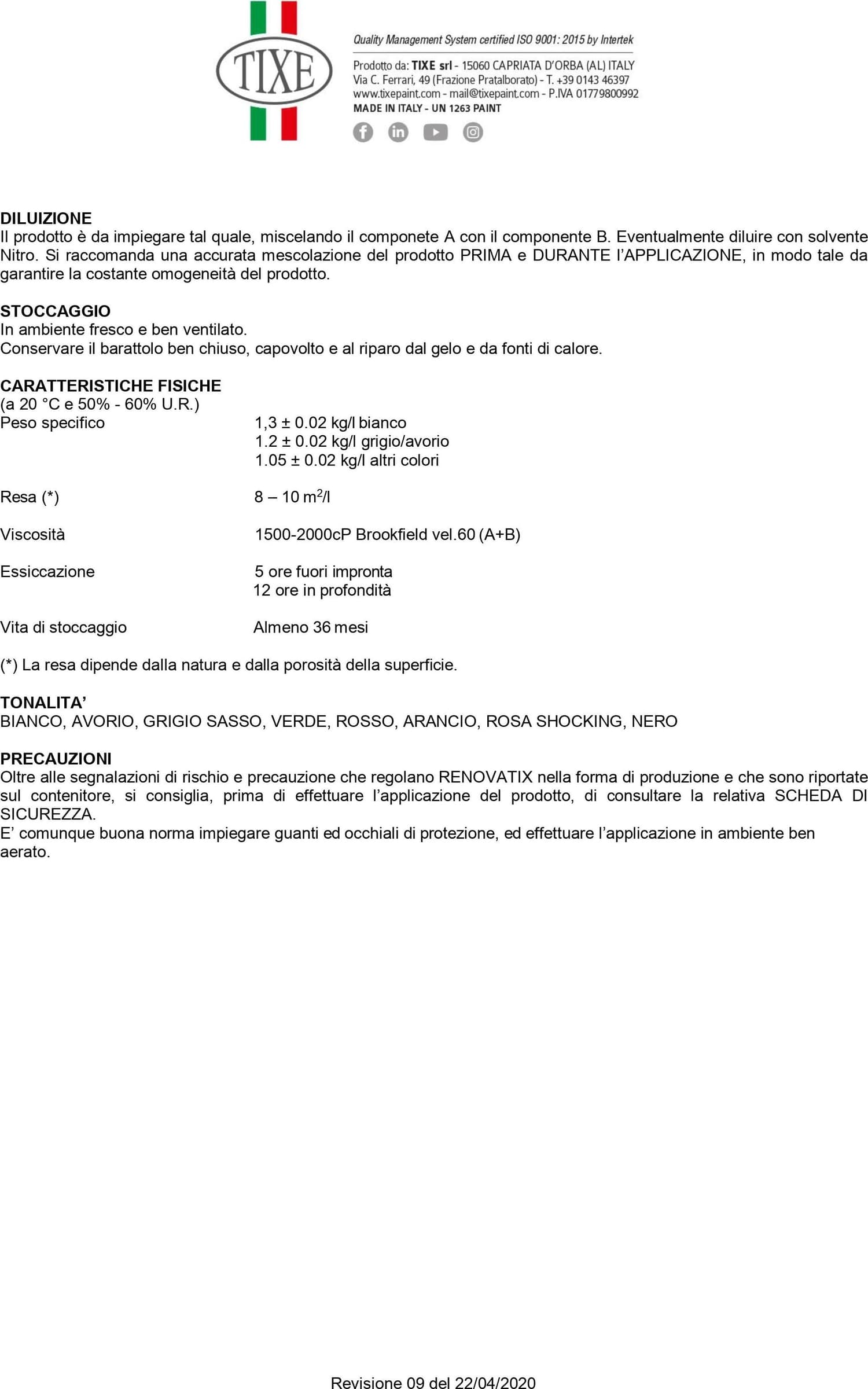 Tixe Renovatix 750ml smalto bicomponente bianco cemamizzante per ceramiche e sanitari - 7