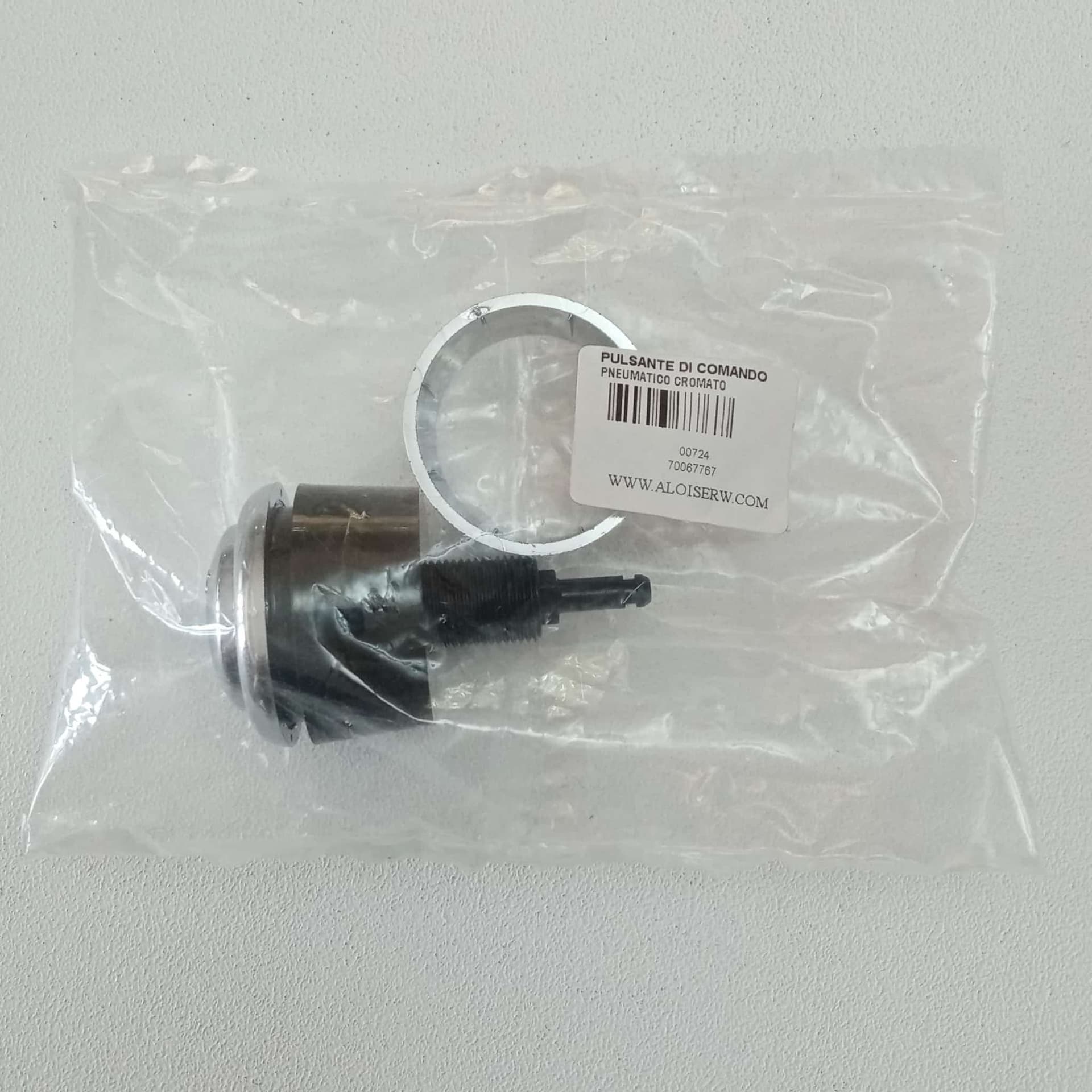 Pulsante di scarico cromato pneumatico per batteria di scarico Tremolada - 6