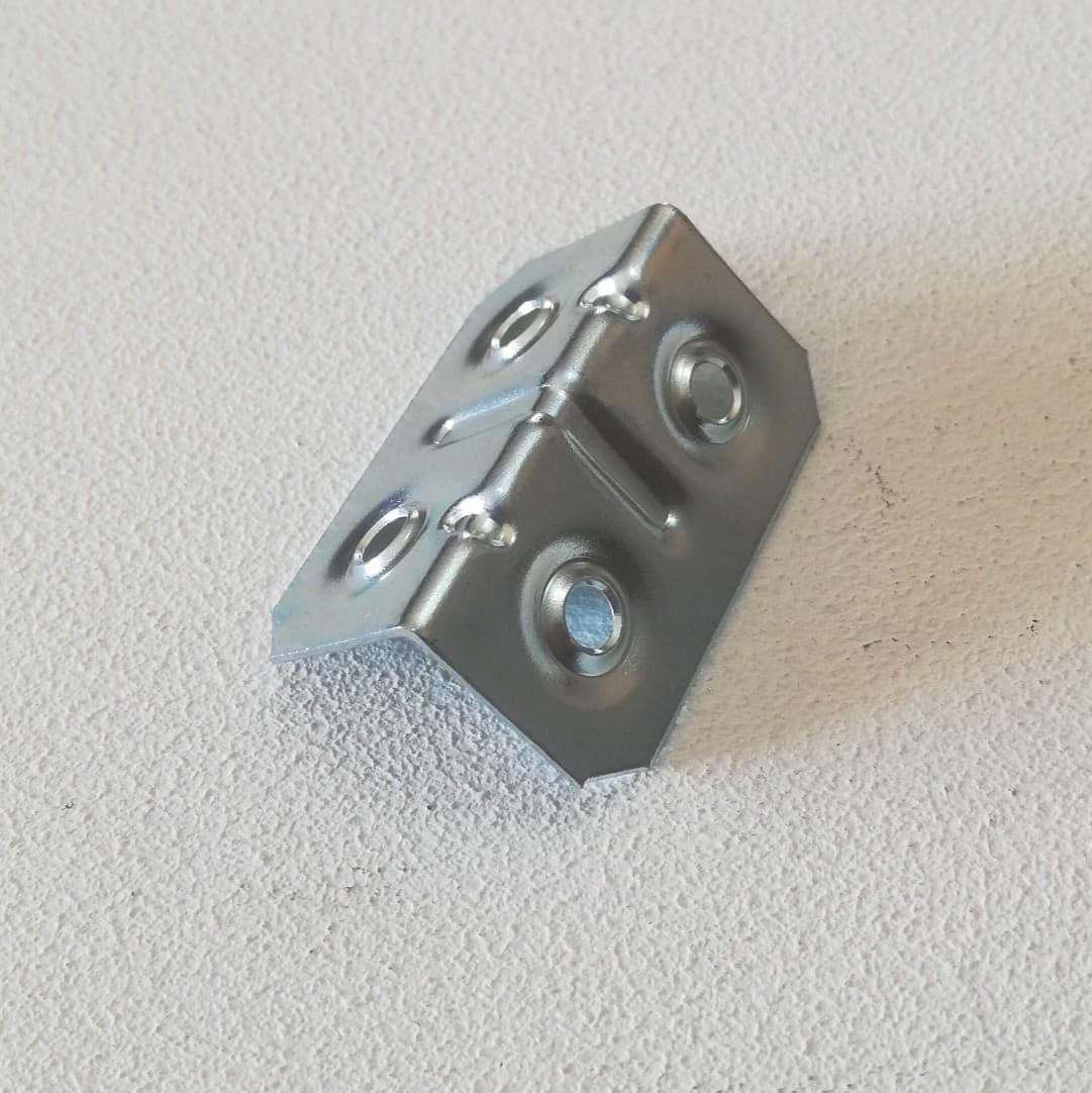 Piastrina piegata 20x20x40mm in acciaio zincato - 20pz - 2