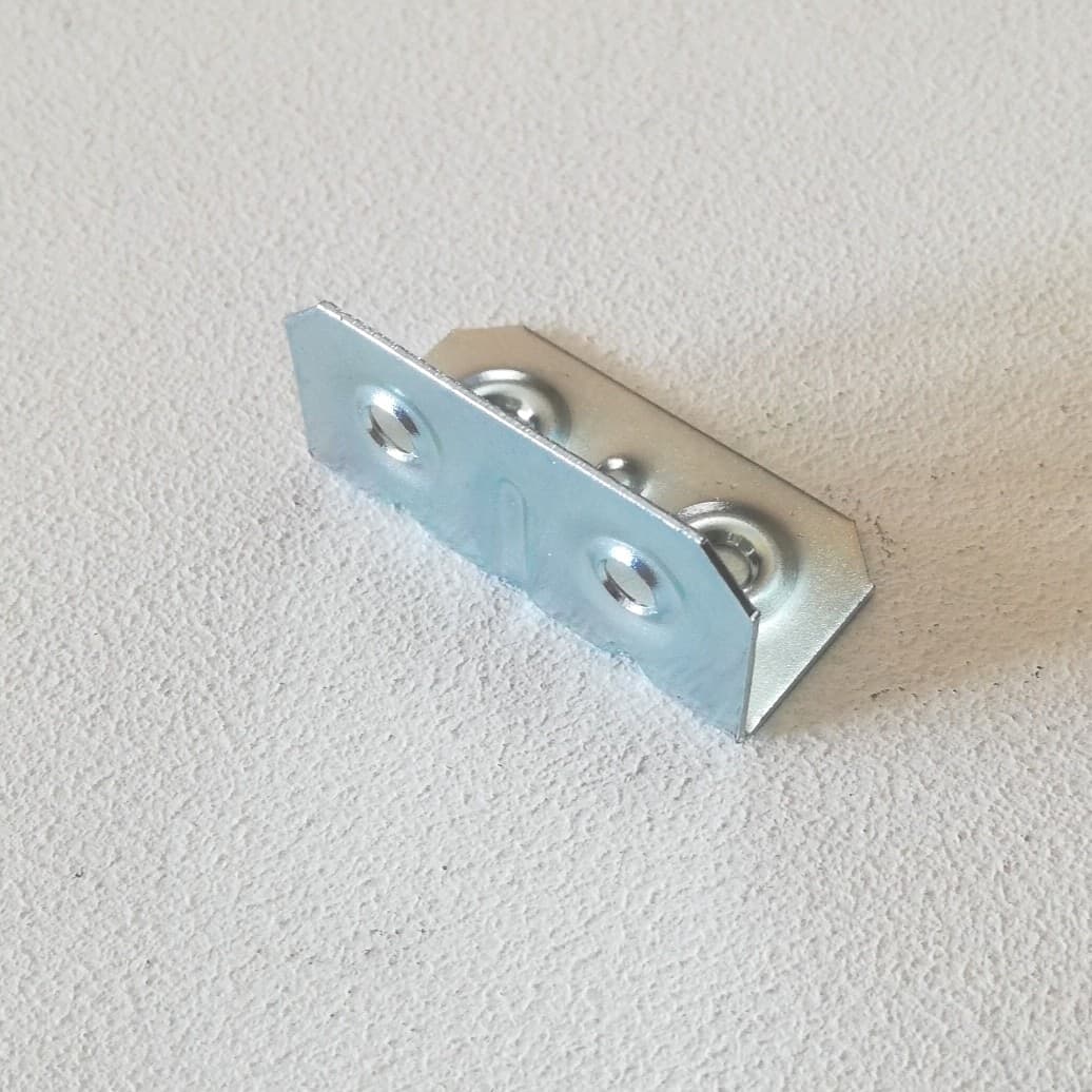 Piastrina piegata 20x20x40mm in acciaio zincato - 20pz - 3