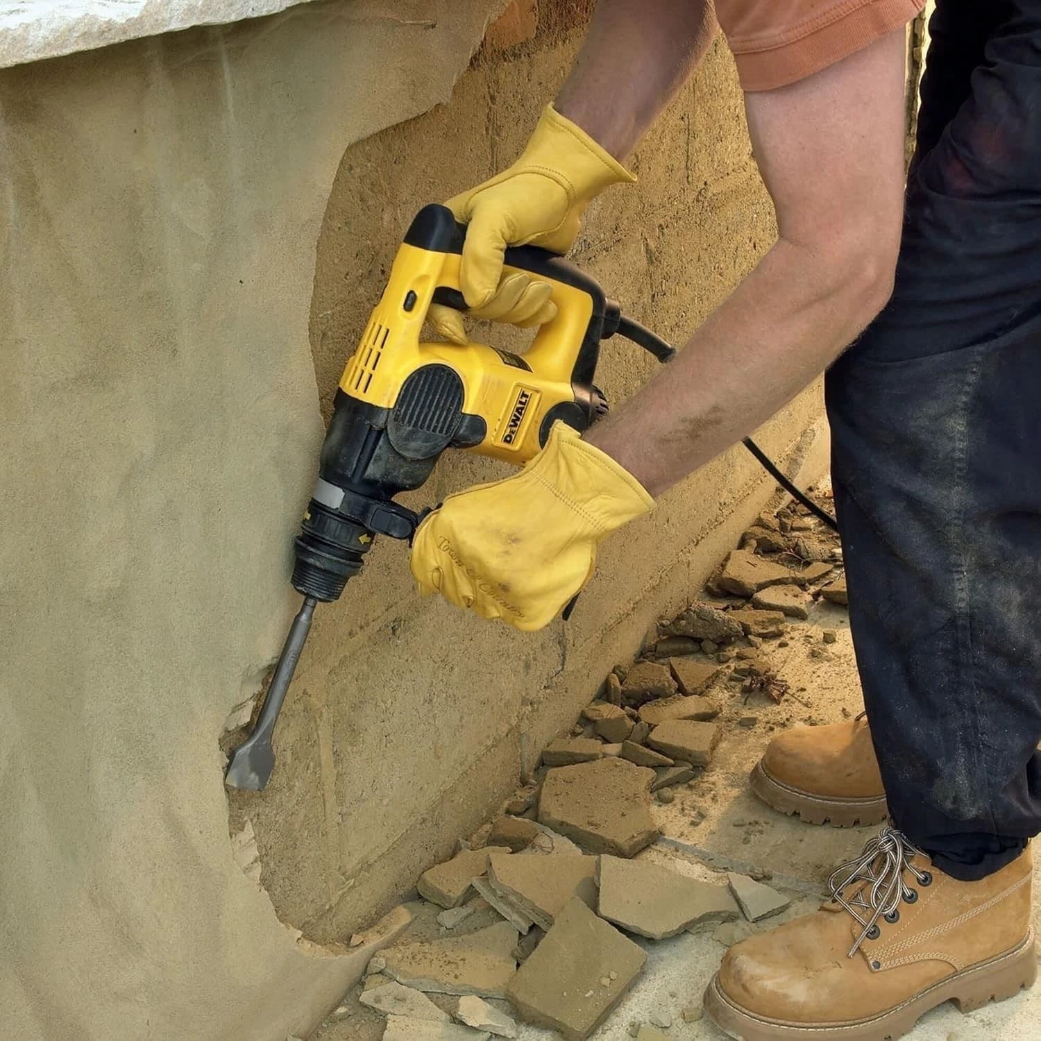 DeWalt scalpello punta piatta da 40mm per tassellatore sds-plus - lunghezza 250mm - 4