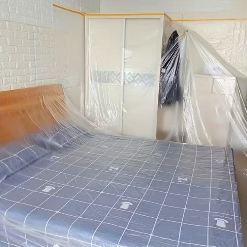 Telo copritutto 350gr 4x4mt da imbianchino per proteggere da oli pittura polvere - 3