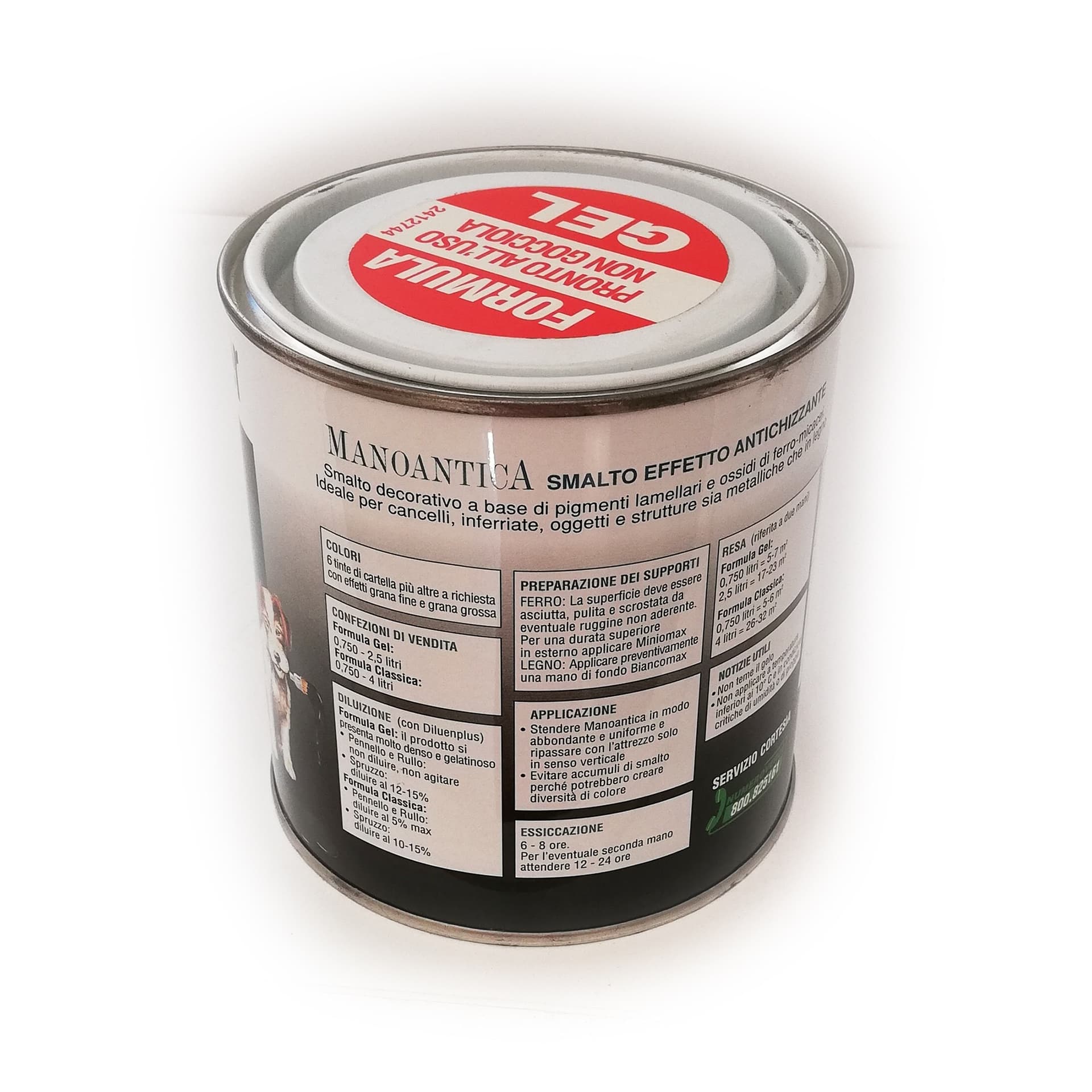 Manoantica Blu Nordico 750ml smalto ferro micaceo - 2