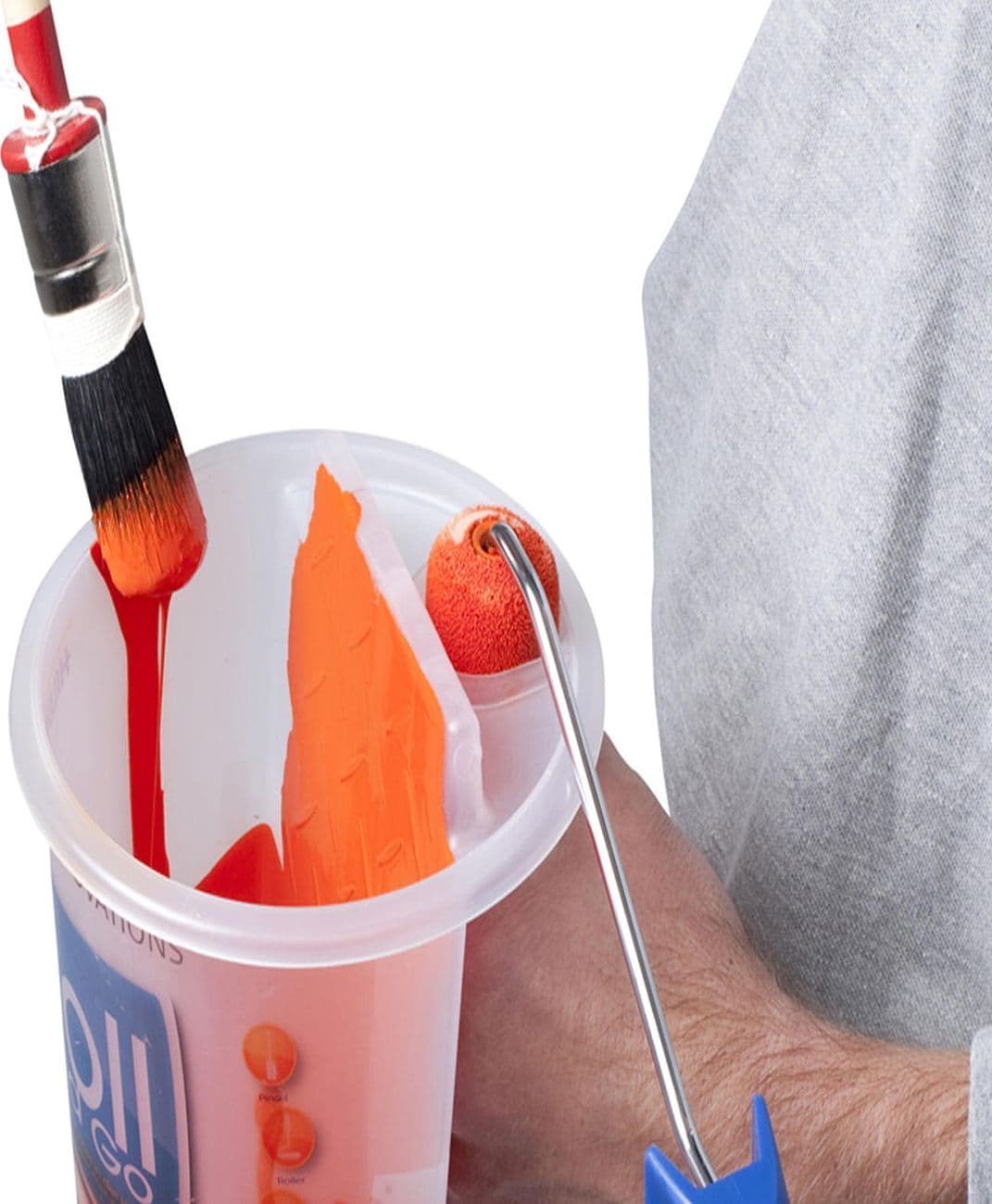 Go Paint Roll And Go S brocca contenitore con impugnatura per smalto pittura impregnante - 6