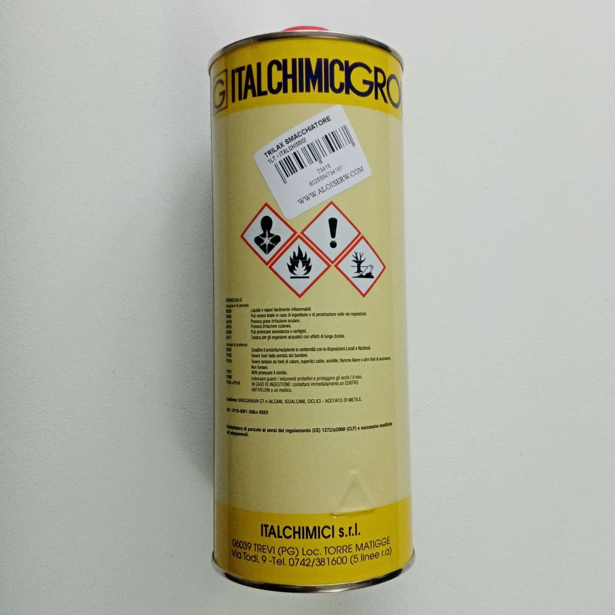 Italchimici Trilax 1lt smacchiatore sgrasssatore base solvente per uso generale - 3