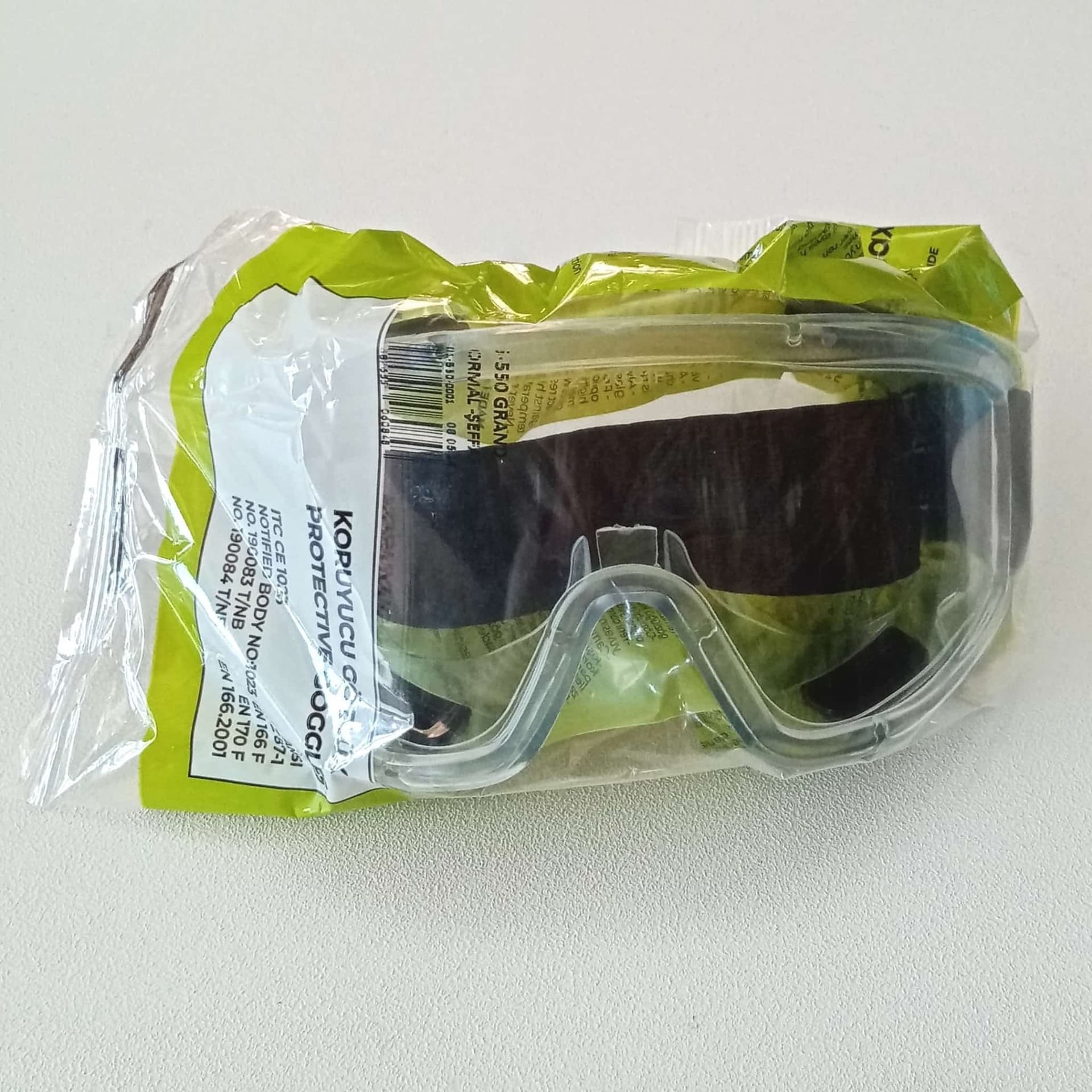 Occhiali di protezione trasparente in policarbonato modello V310 con fascia elastica - 4