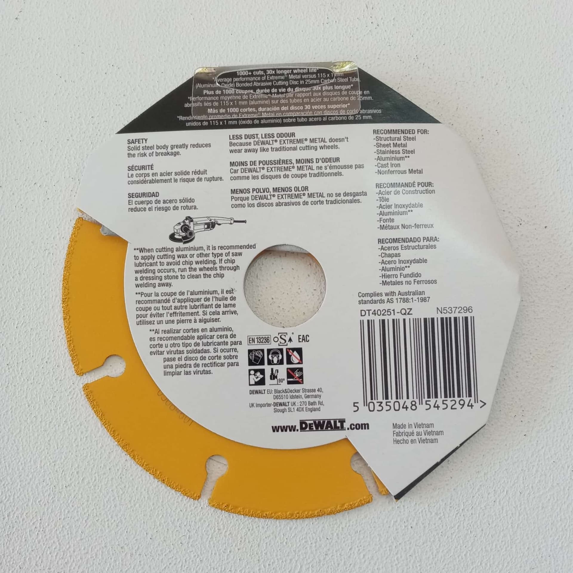 DeWalt Extreme Metal 115x1,3mm disco diamantato multimateriale - 4