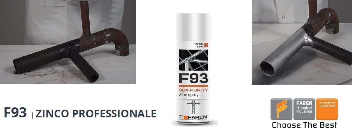 Faren F93 400ml zinco spray protezione alla corrisione e alle ossidazioni purezza 98% - 4