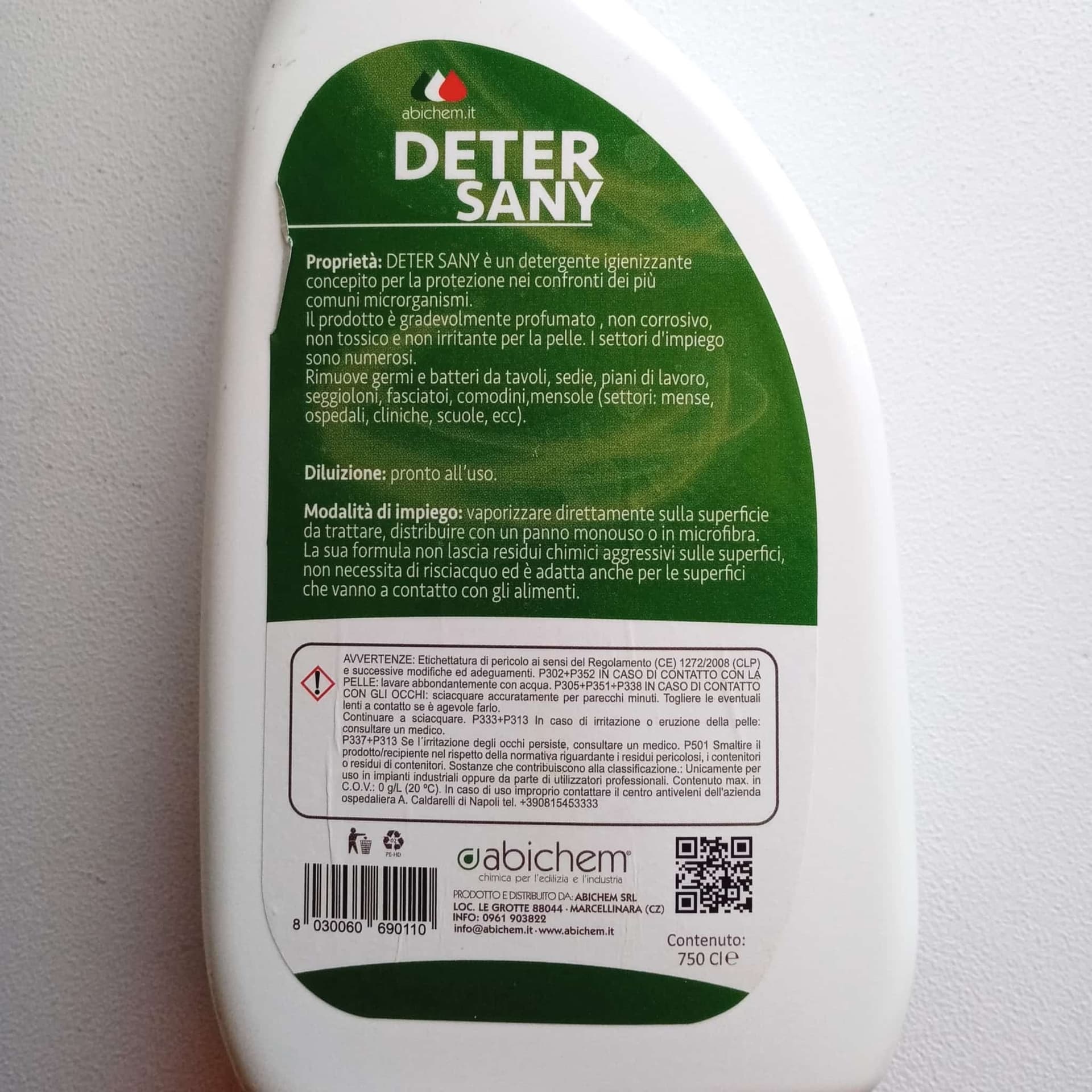 Abichem 1lt DETER SANY detergente igienizzante per superfici - 3