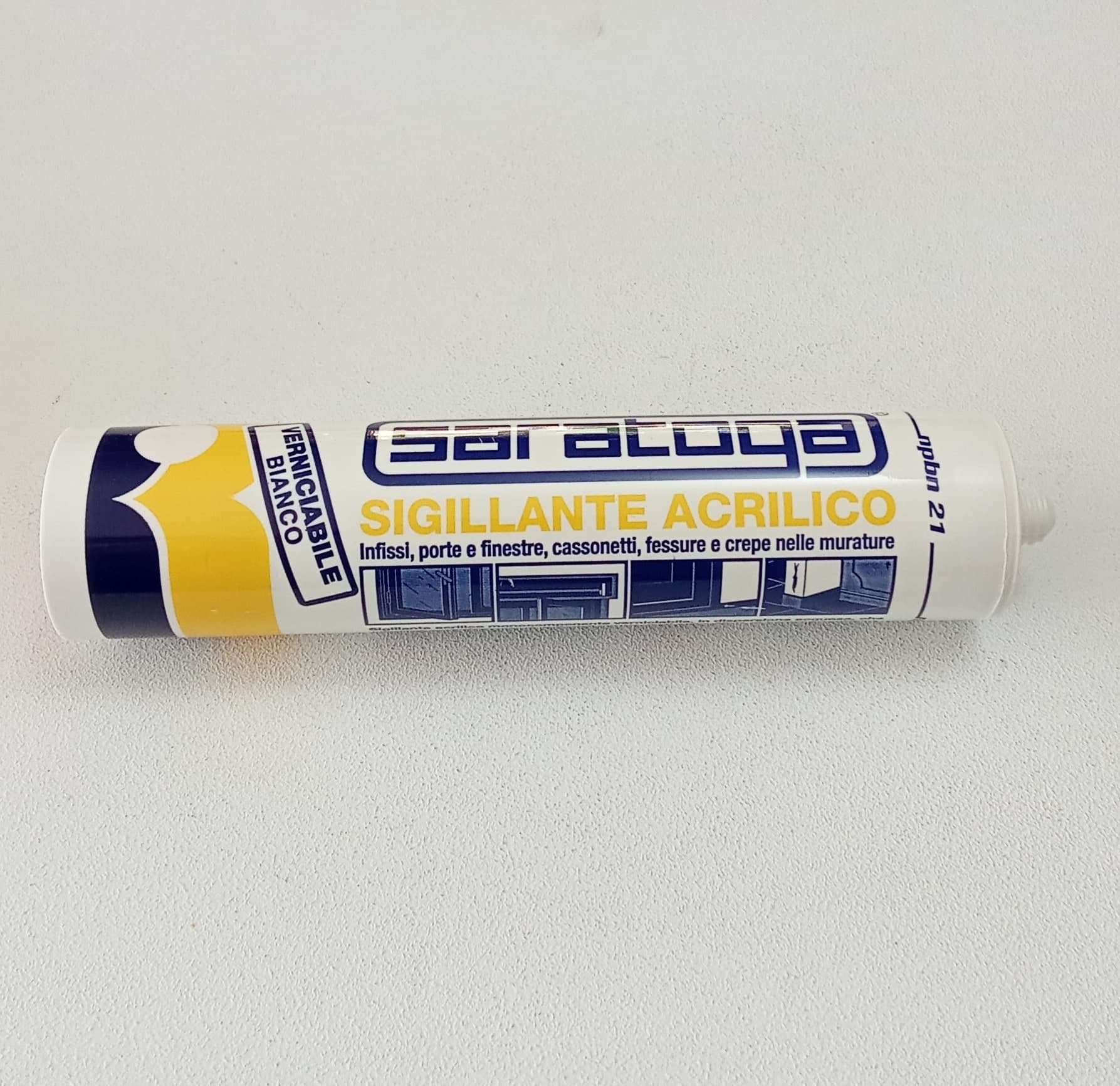 Saratoga 280ml NPBN 21 silicone sigillante acrilico bianco per interni ed esterni - 2