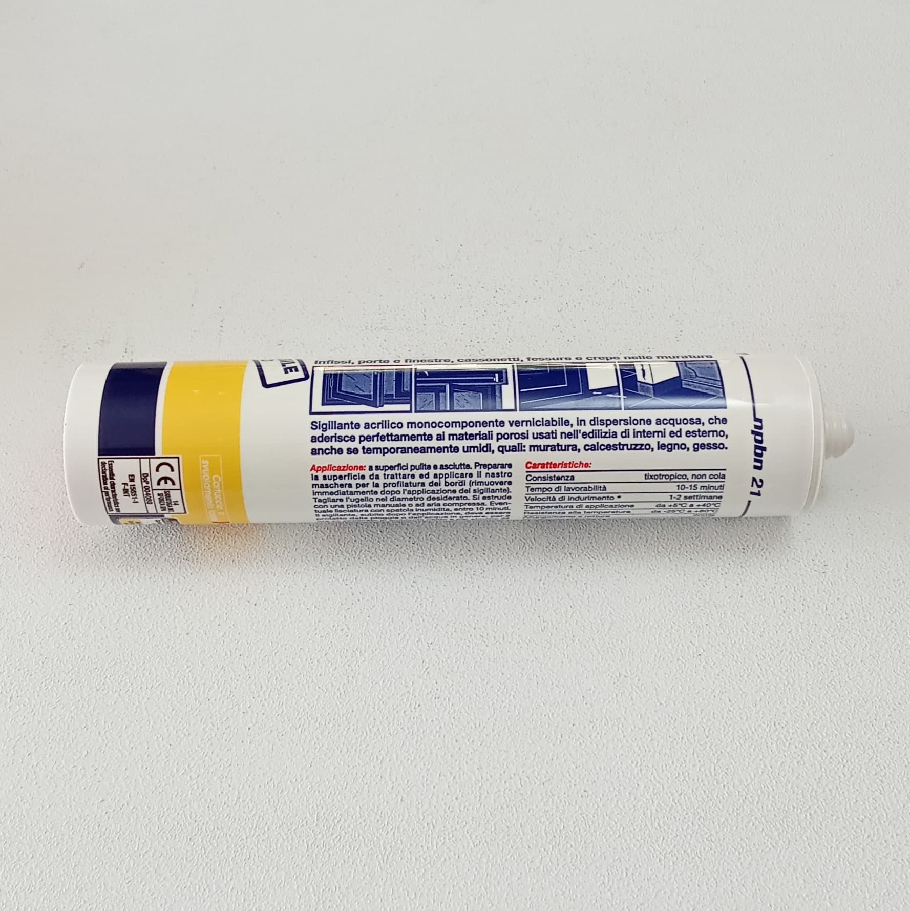 Saratoga 280ml NPBN 21 silicone sigillante acrilico bianco per interni ed esterni - 3