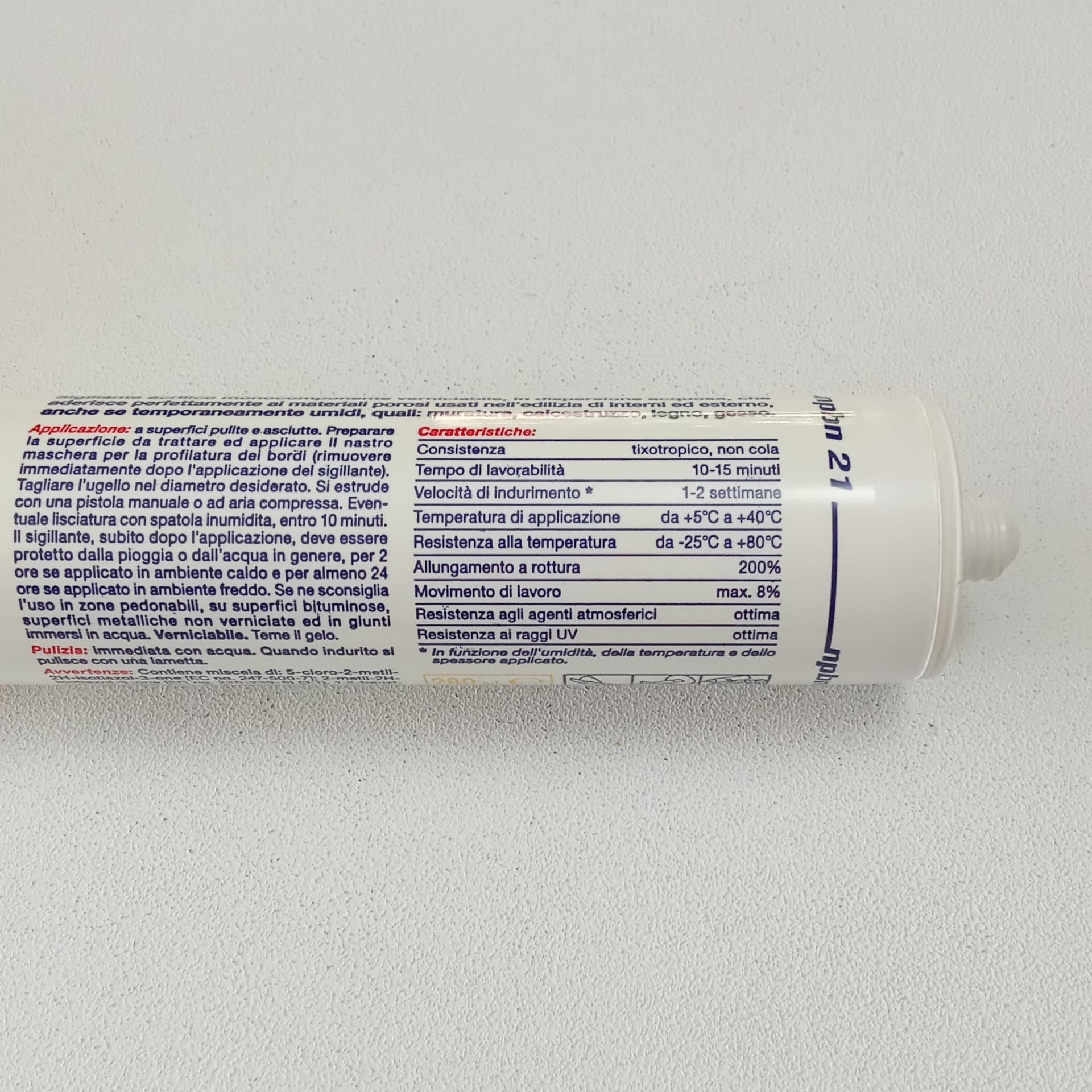 Saratoga 280ml NPBN 21 silicone sigillante acrilico bianco per interni ed esterni - 4