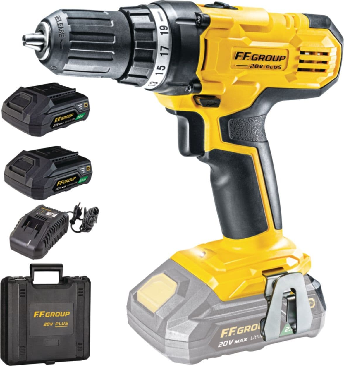 FF Group CDD/40 20V PLUS trapano avvitatore con 2 batterie uso semi professionale - 2