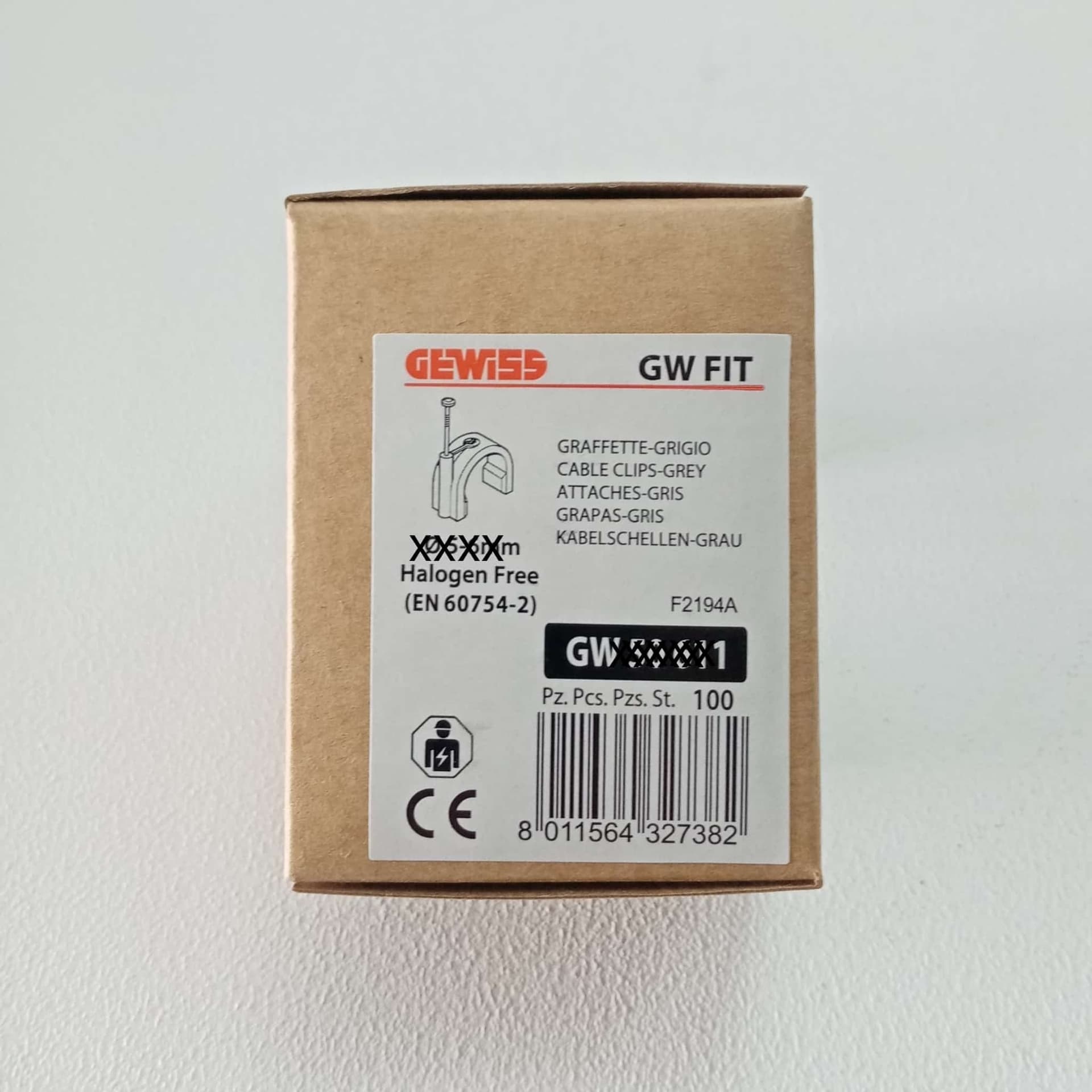 Chiodini 3-4mm box da 100pz graffette fissacavo colore grigio Ral 7035 - 3