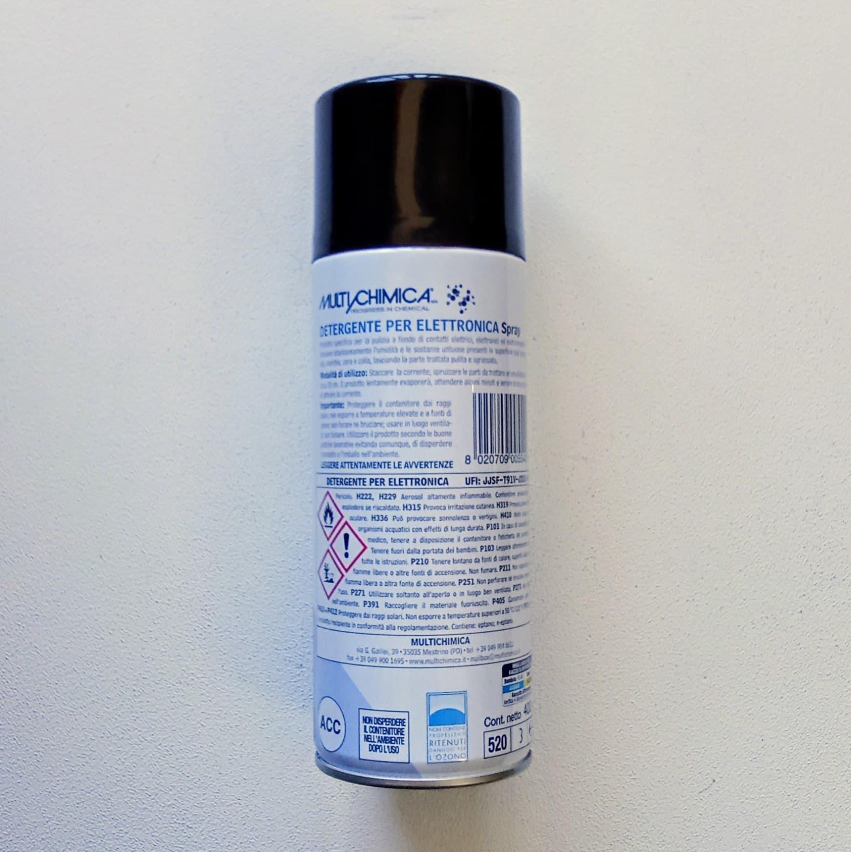 Multichimica 400ml detergente spray per elettronica e contatti elettrici in Lubrificanti Aloiserw.com - Altomonte, commercioVirtuoso.it