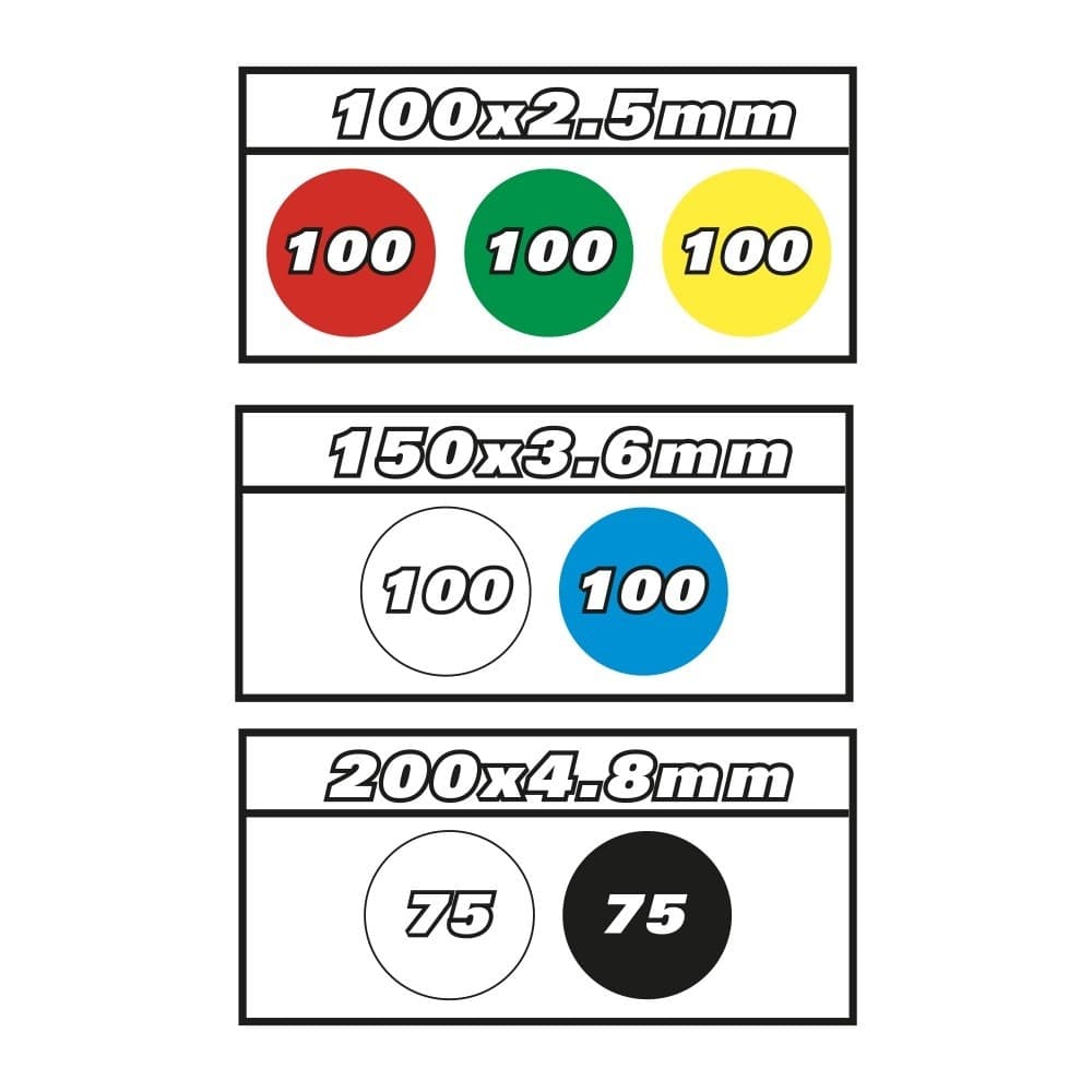 Ribimex fascette da elettricista colorate - 650pz in barattolo - 5